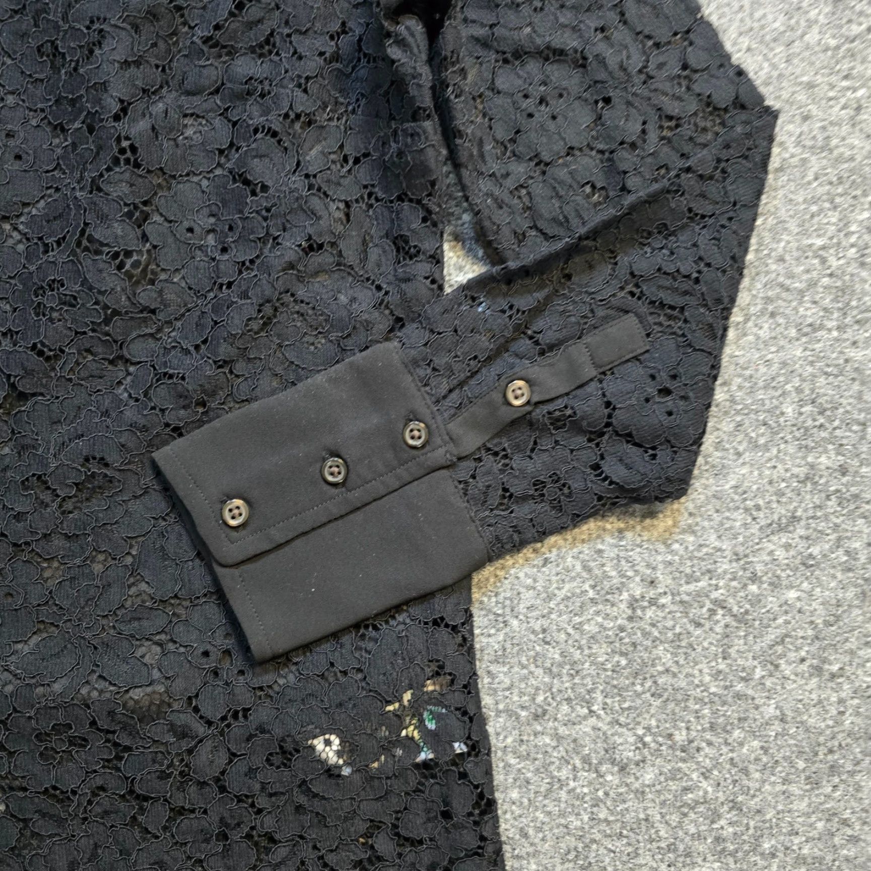 J.Crew J.CREW Blouse Womens Size 0 Black Lace Cami Button Long Sleeve Mock Neck Preppy Lightweight Lined Feminine Shirt Size XS / US 0-2 / IT 36-38 - 3 Thumbnail