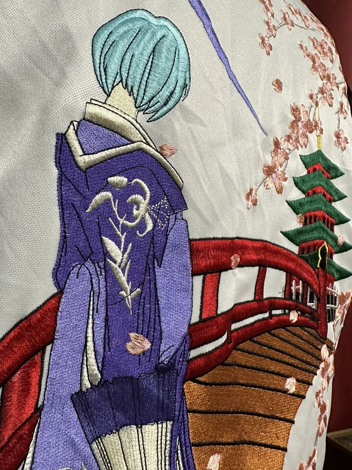 Japanese Brand Vintage Neon Genesis Evangelion Sukajan Jacket Anime Grail Size US XL / EU 56 / 4 - 7 Thumbnail