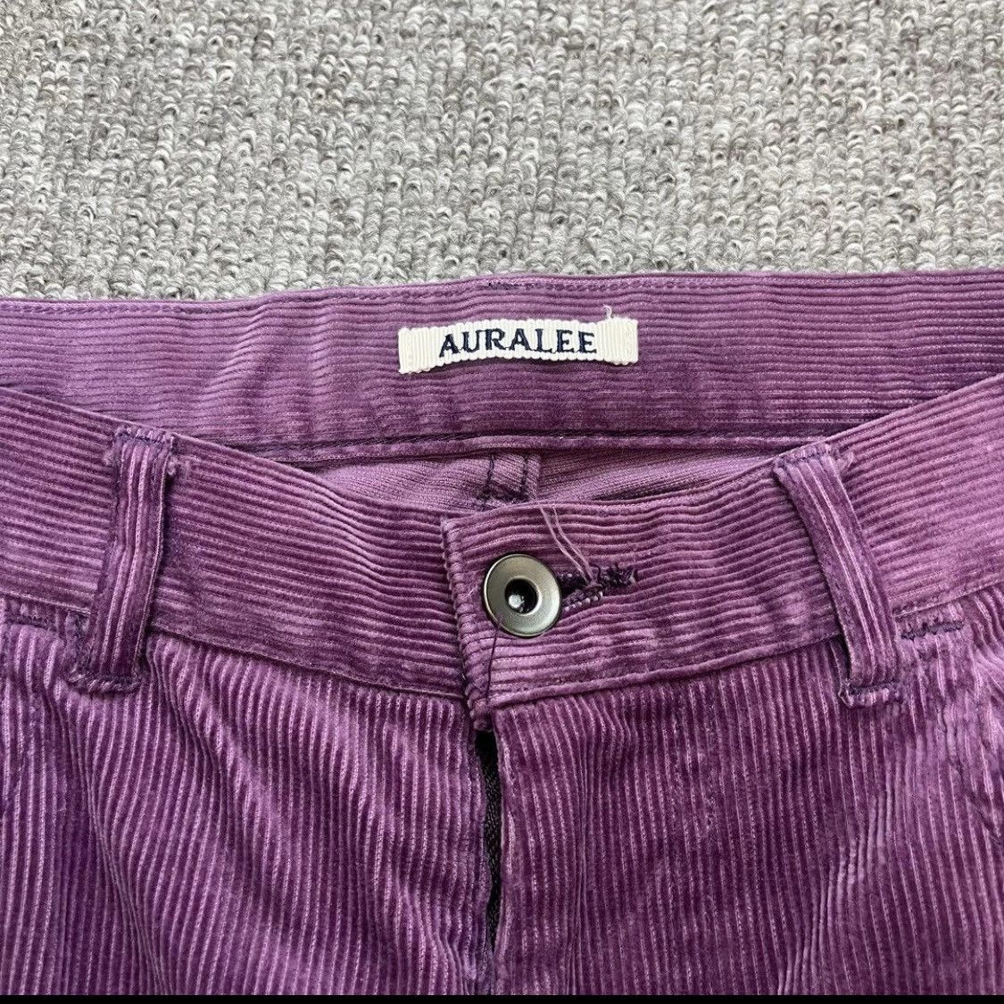 Auralee Auralee FINX CORDUROY PANTS Purple size 4 Size US 32 / EU 48 - 2 Thumbnail