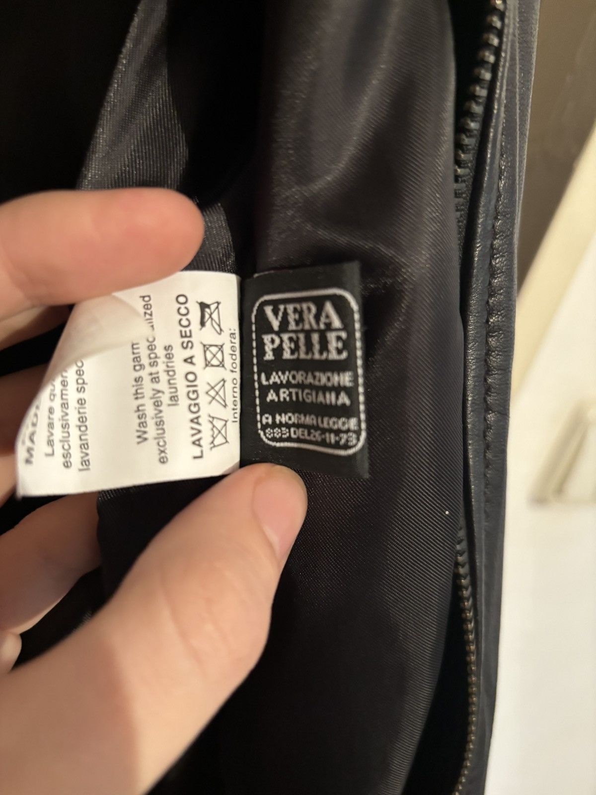 Vera Pelle Black leather jacket Vera Pelle Size US L / EU 52-54 / 3 - 5 Thumbnail