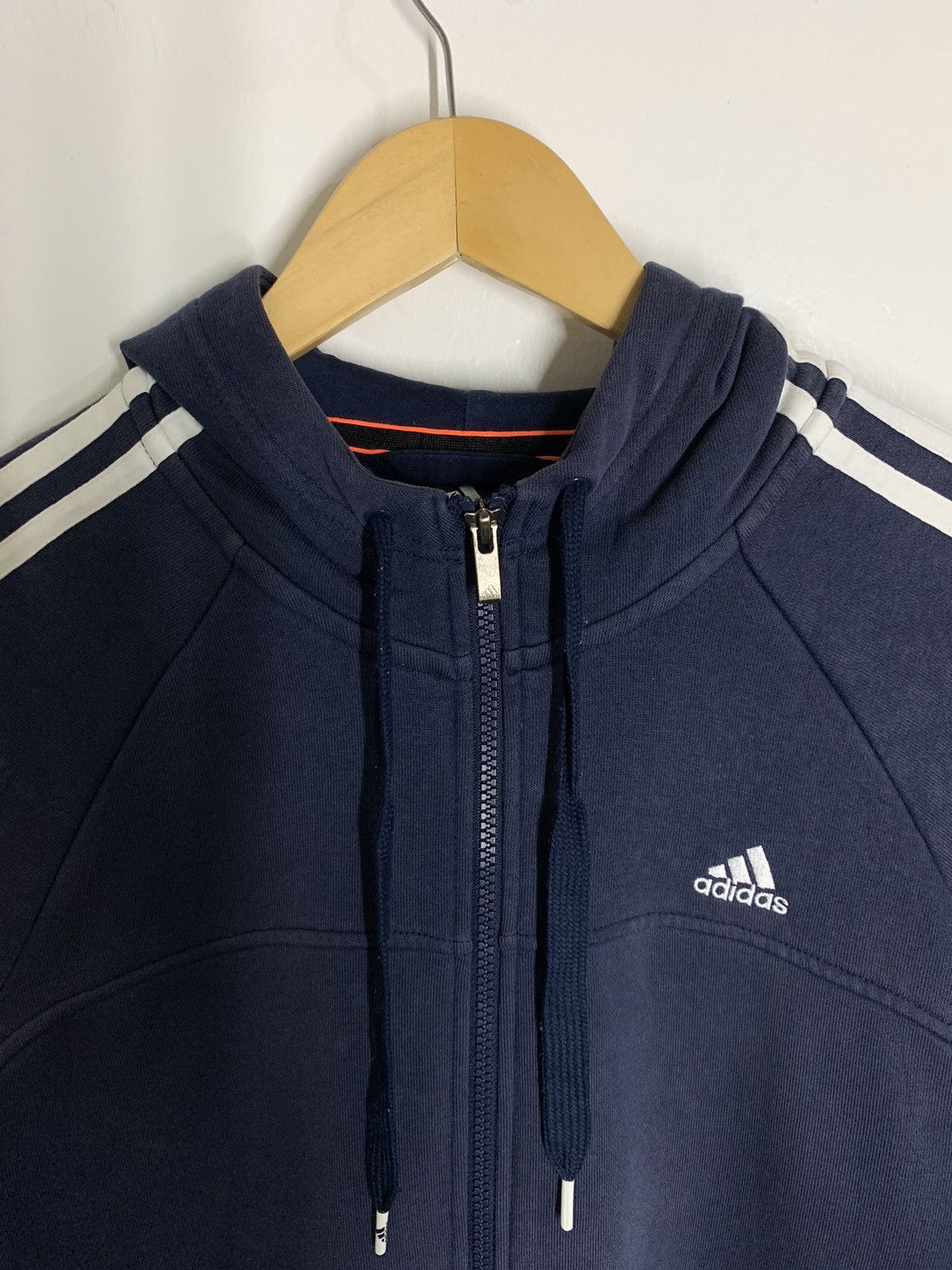 Adidas × Vintage Vtg Y2K Adidas Embroidered Logo Hoodie faded Size US M / EU 48-50 / 2 - 2 Thumbnail
