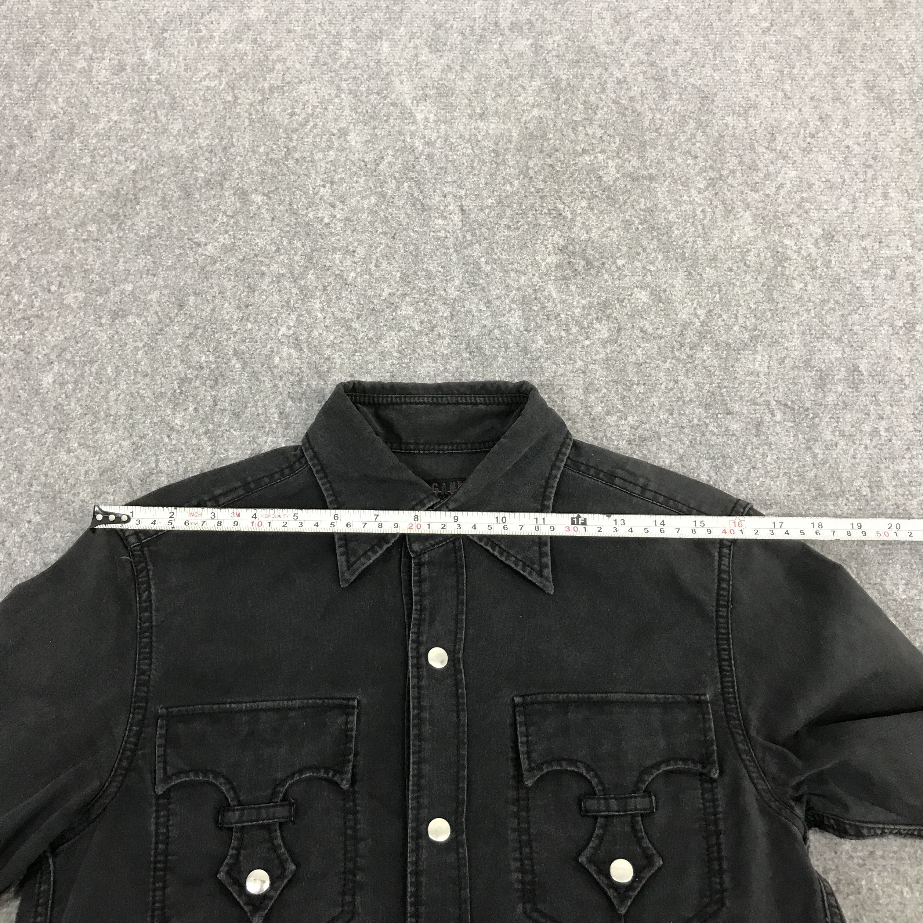 Japanese Brand × Morgan Homme morgan Homme black Faded Punk Snap button shirts Size US M / EU 48-50 / 2 - 8 Thumbnail