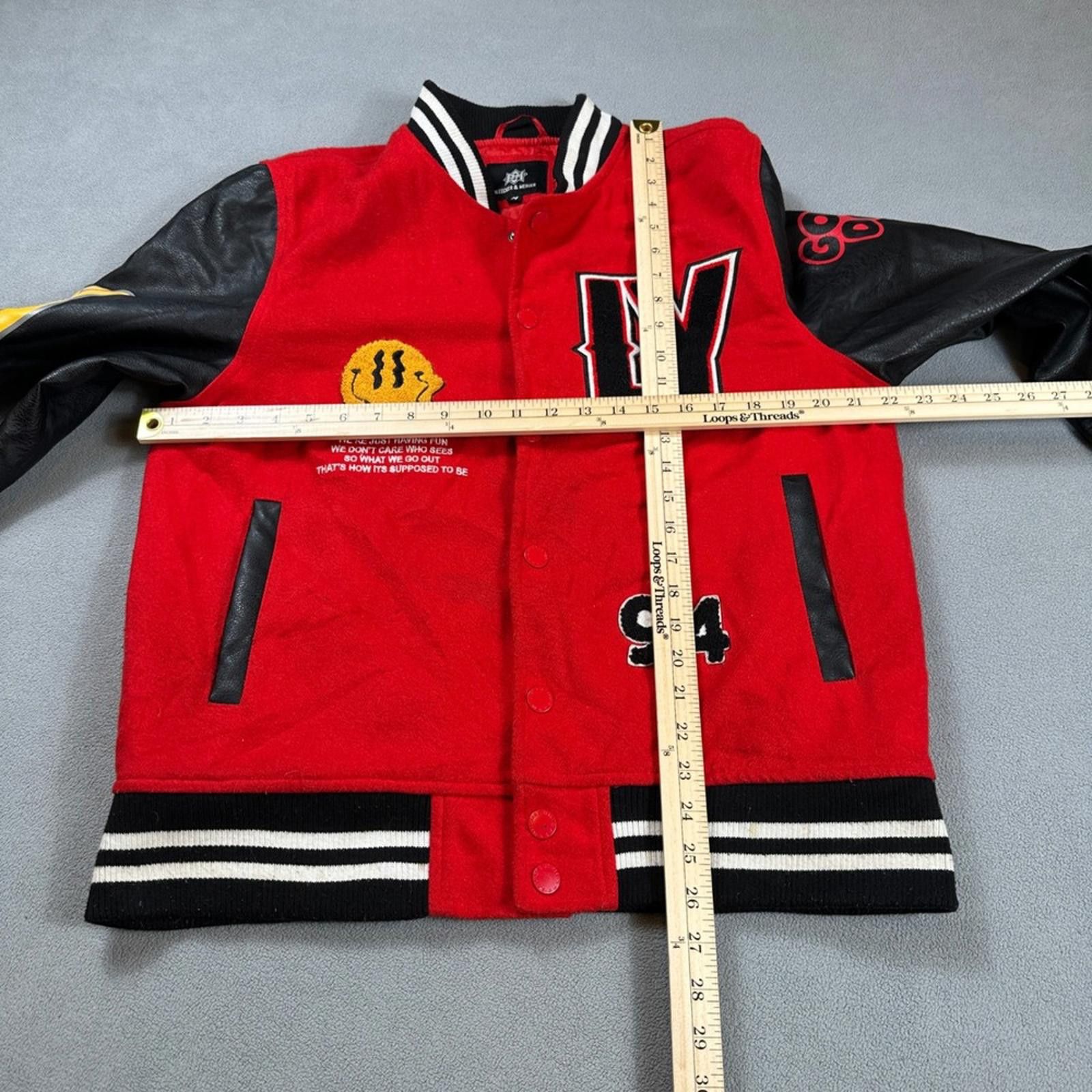 Other Bleecker & Mercer Varsity Jacket Men's M Red Black Letterman Size US M / EU 48-50 / 2 - 3 Thumbnail