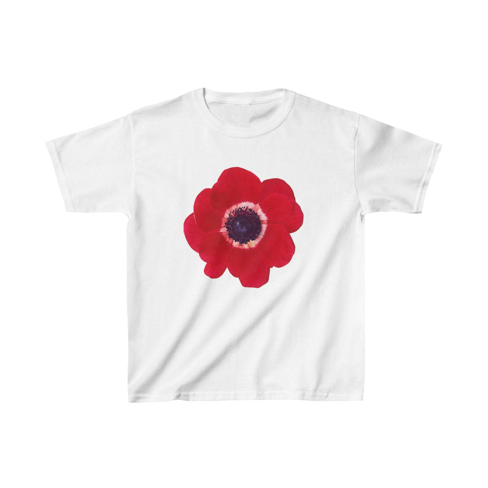 Other Floral Red Anemone Print Baby Tee Size S / US 4 / IT 40 - 3 Thumbnail