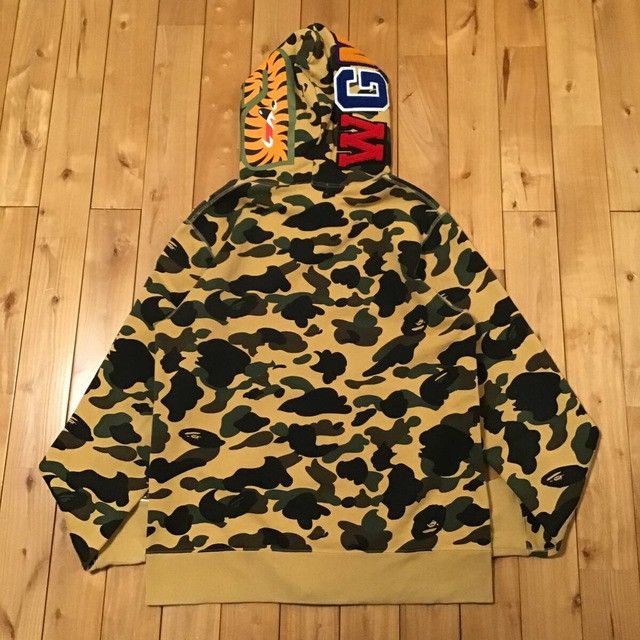 Bape BAPE 1st Camo Yellow Shark Full Zip Hoodie a bathing ape Size US XL / EU 56 / 4 - 2 Thumbnail