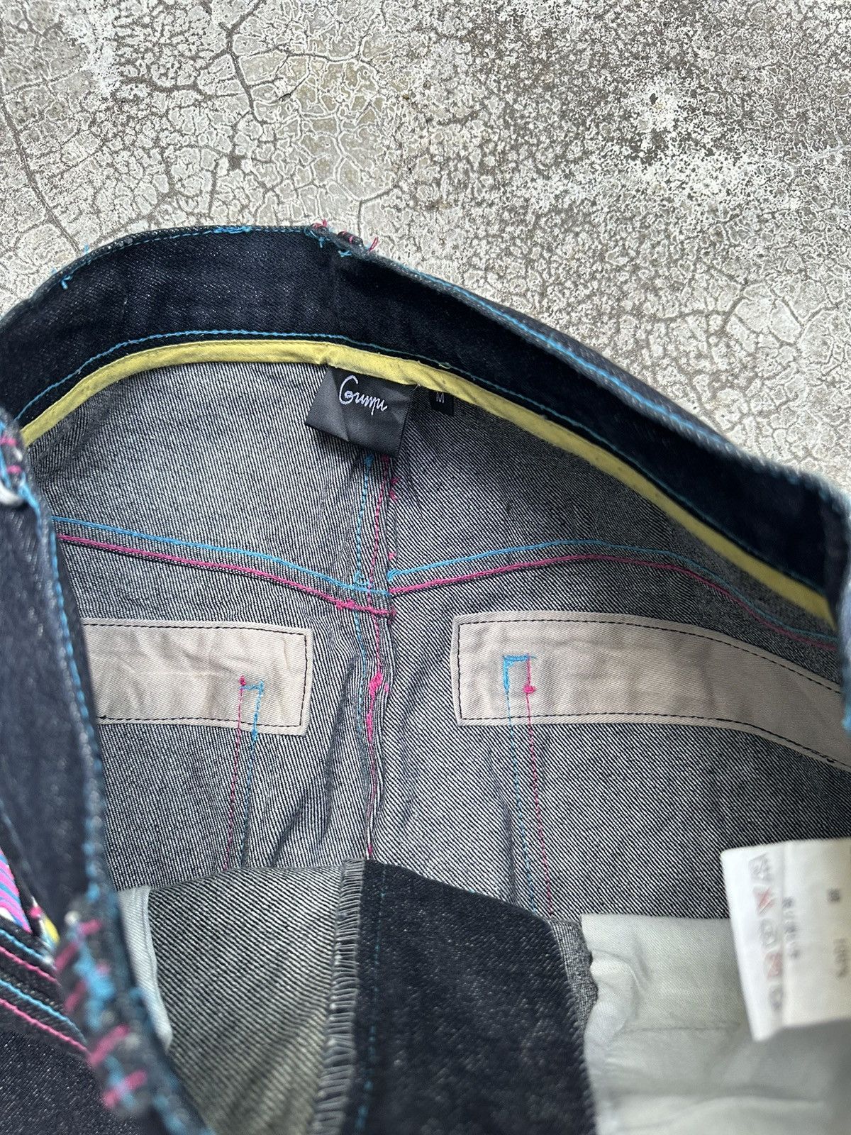 Japanese Brand Gumu Blue Indigo Printed Loose Denim W30 F61 Size US 30 / EU 46 - 10 Thumbnail