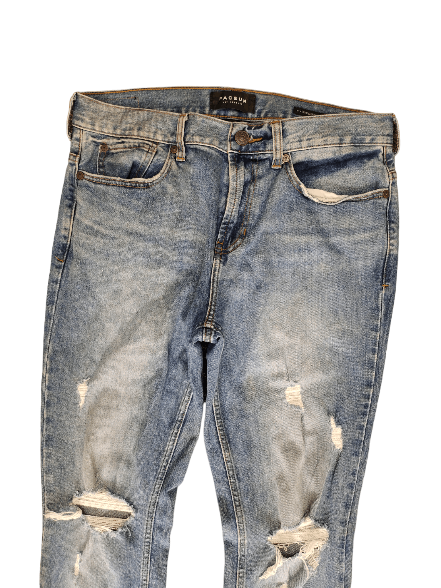 Pacsun Pacsun Stacked Skinny Denim Pants Comfort Stretch Size US 31 - 2 Thumbnail