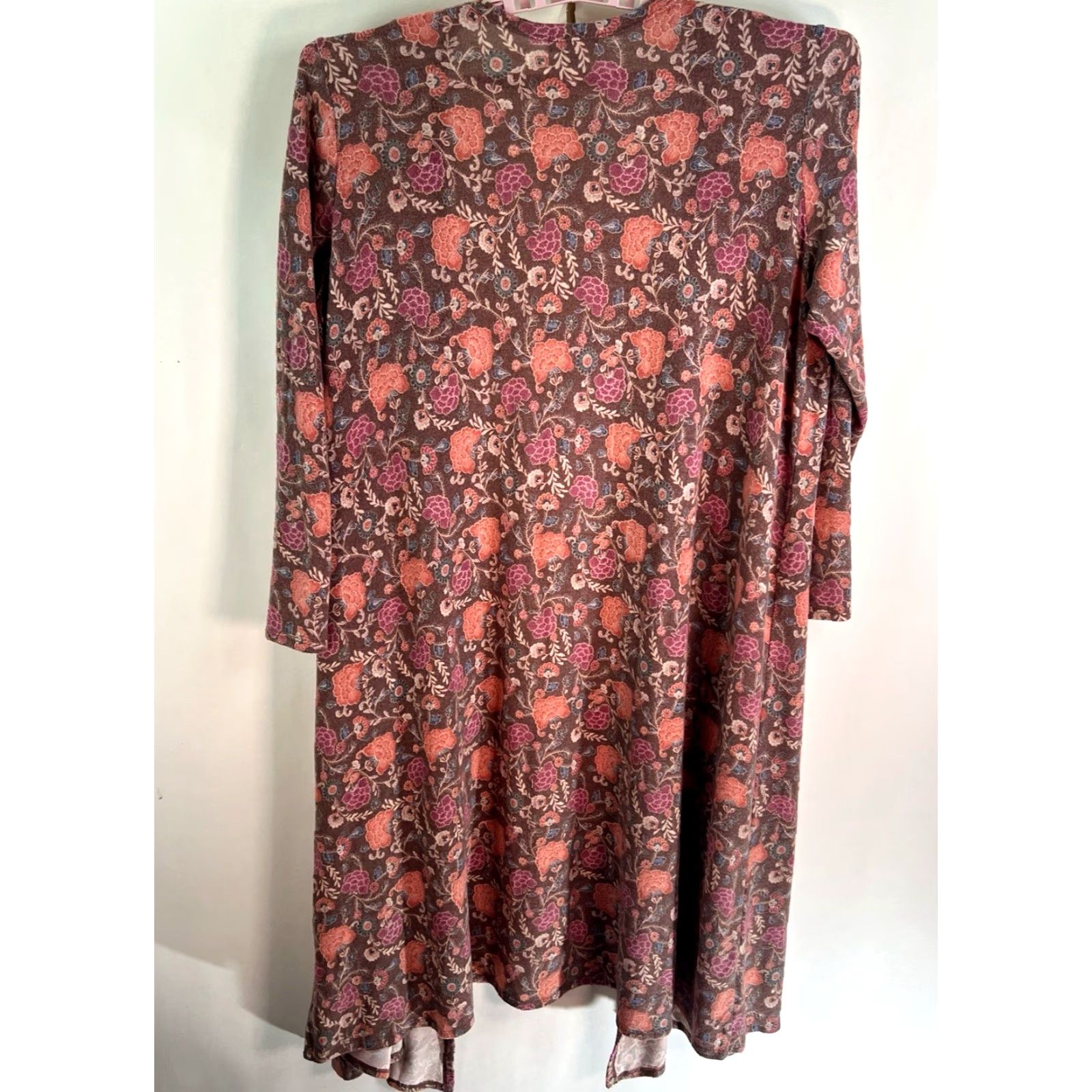 Vintage LuLaRoe Long Sleeve Open Duster Cardigan Womens Size XL Brown/Orange Size XL / US 12-14 / IT 48-50 - 6 Thumbnail