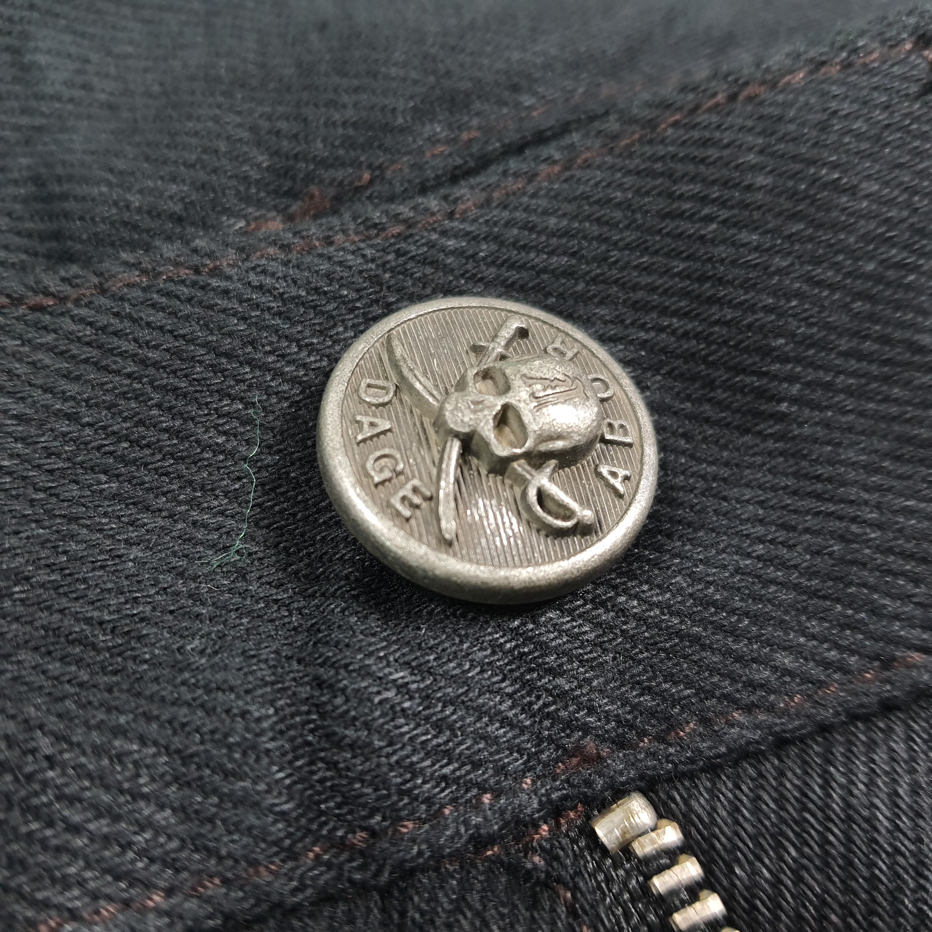 Japanese Brand Vintage Abordage Skull Rude Style Selvedge Pants C280N6 Size US 31 - 10 Thumbnail