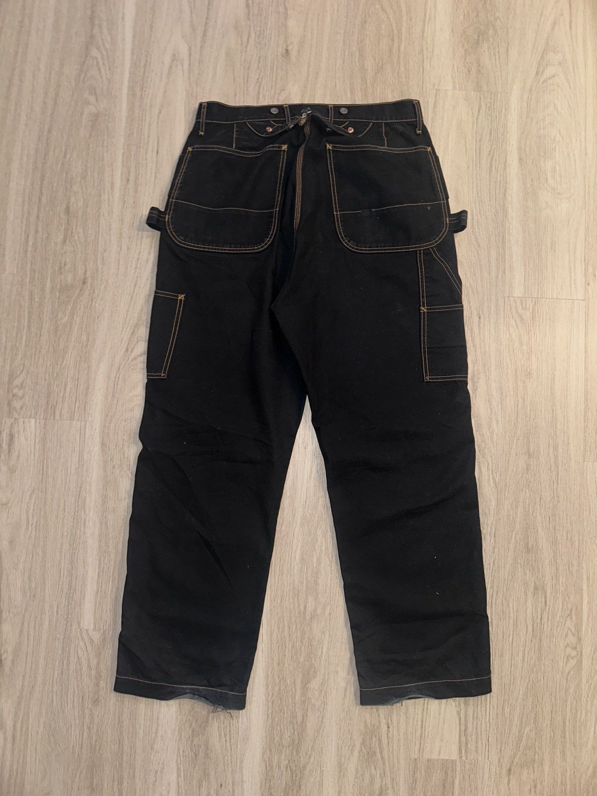 Kapital Kapital Double Knee Carpenter Pants, Black Size US 33 - 4 Thumbnail