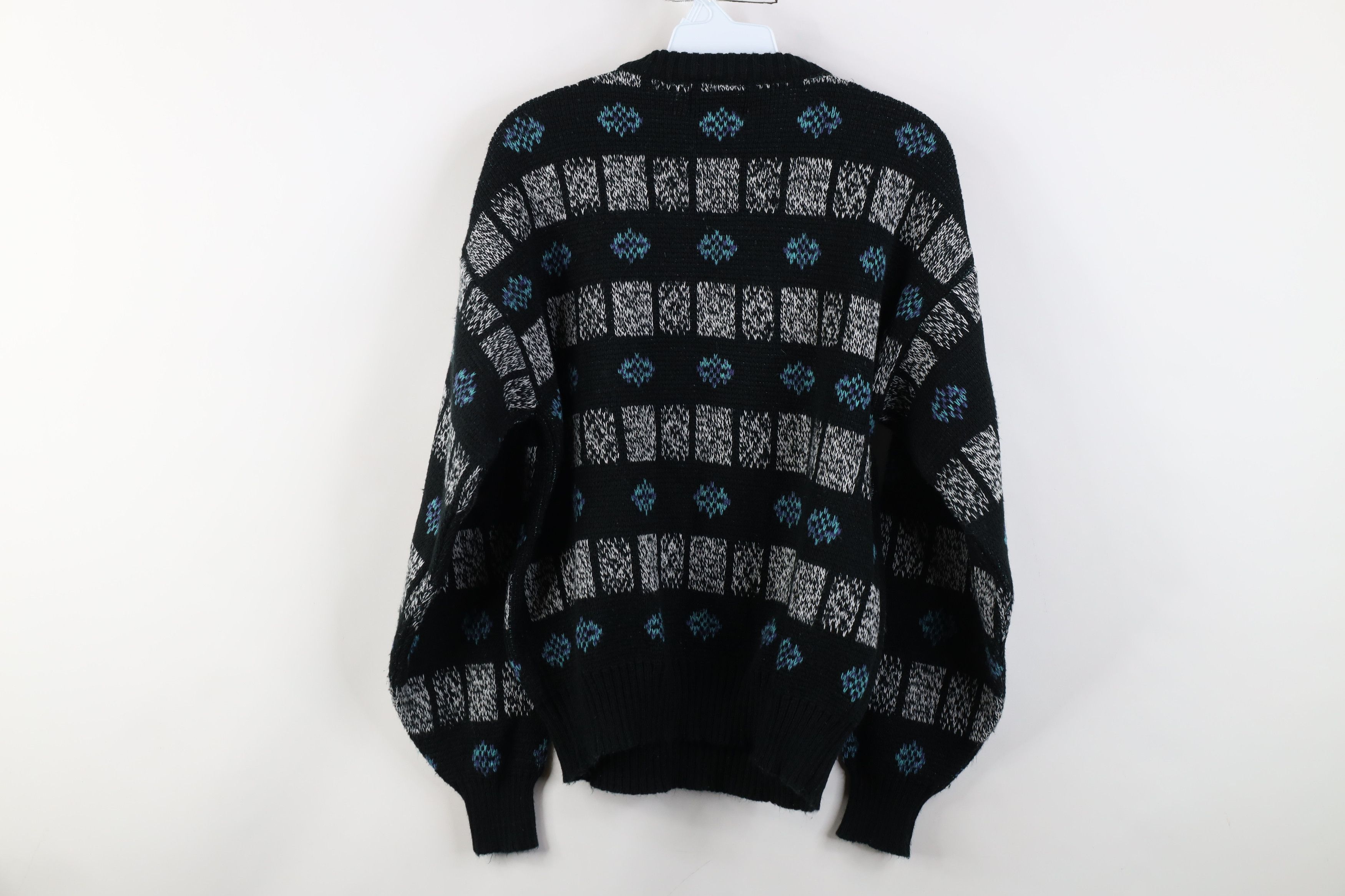 Vintage Vintage 90s Coogi Style Geometric Knit Crewneck Sweater Size M / US 6-8 / IT 42-44 - 9 Thumbnail