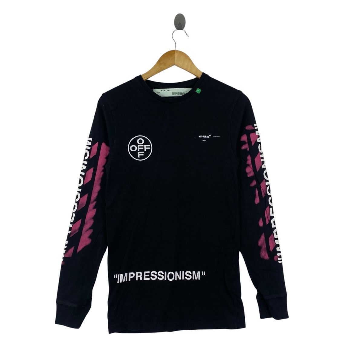 Off-White Off-White SS19 Impressionism Diag Stencil LS Tee Black XS Size US XS / EU 42 / 0 - 1 Thumbnail