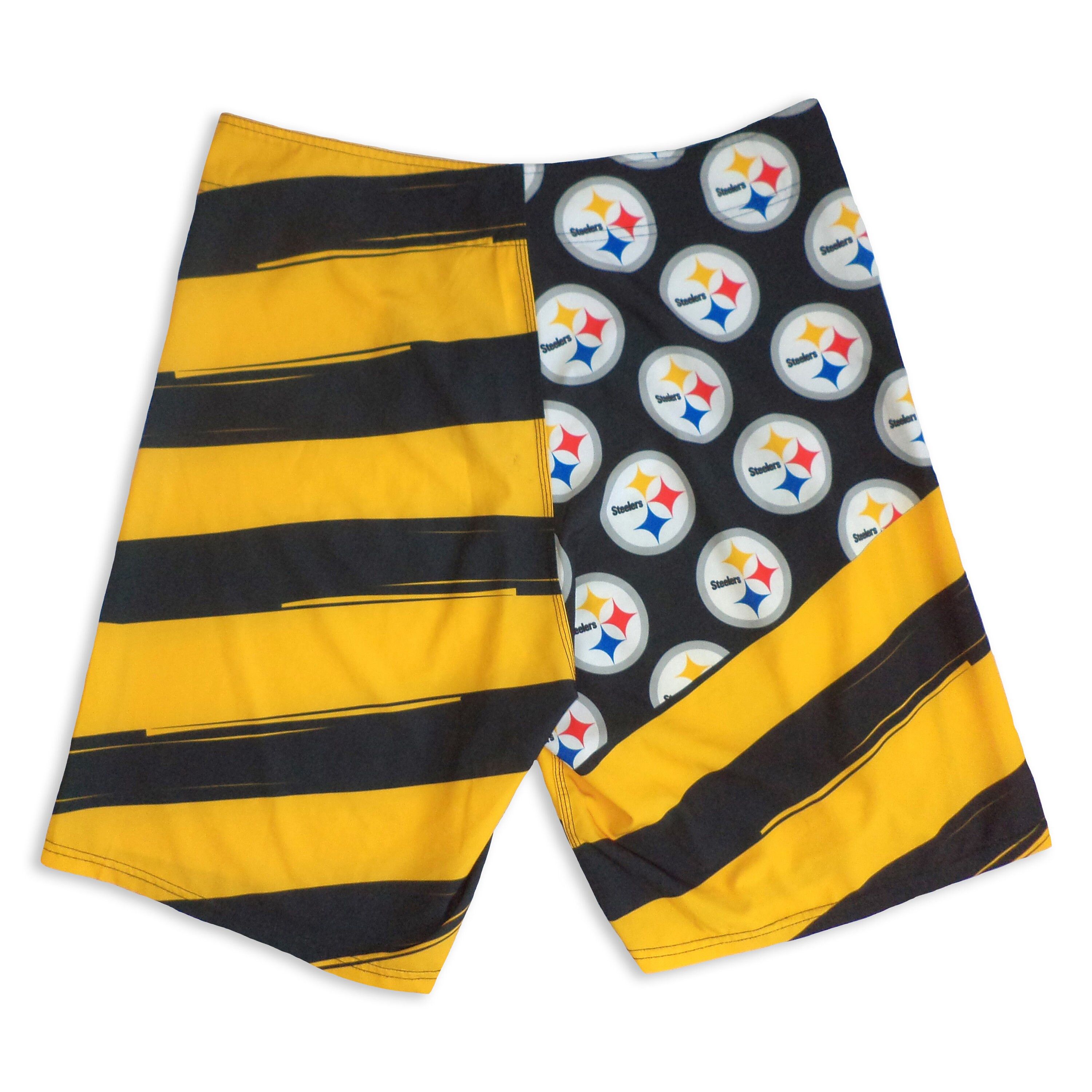 NFL Y2K PITTSBURGH STEELERS Shorts Nfl Swimming Running Surf Size US 34 / EU 50 - 3 Thumbnail