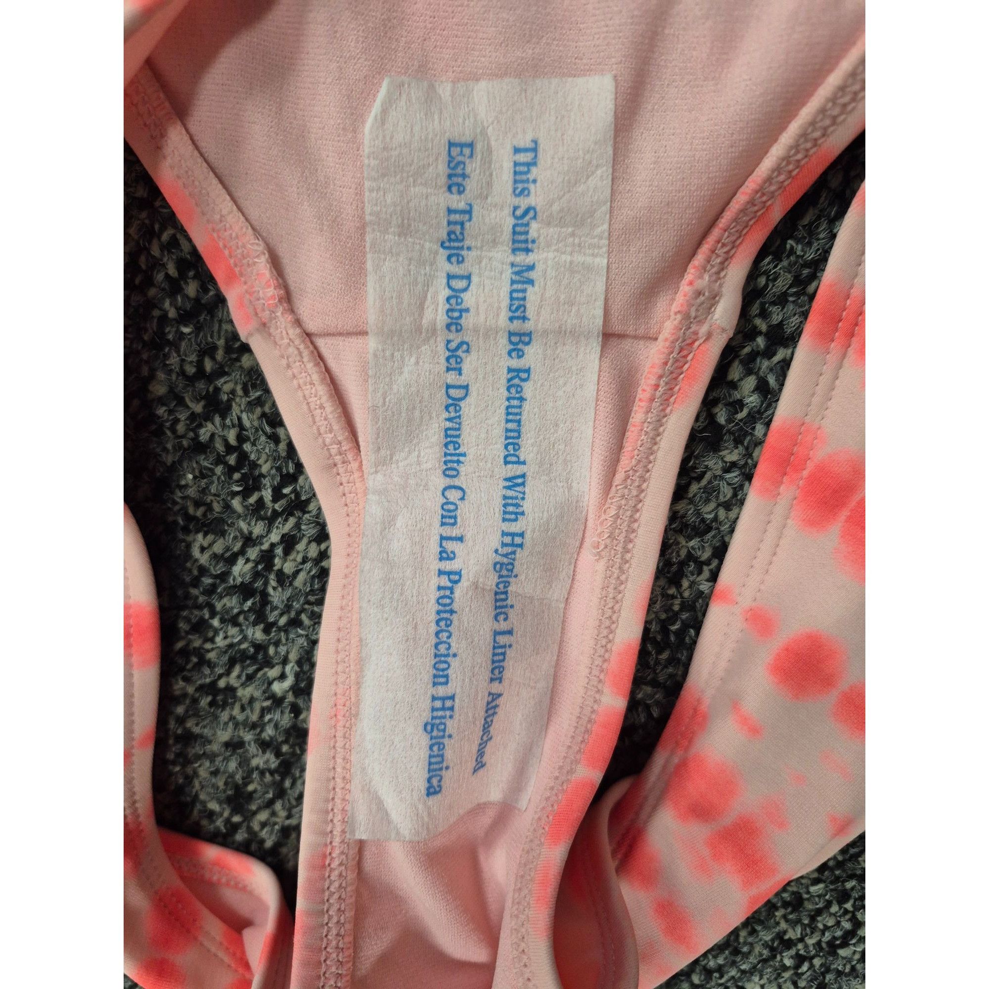 Other Women's Tie-Dye Bikini Bottoms - Coral Glow & White - Large Size ONE SIZE - 4 Thumbnail
