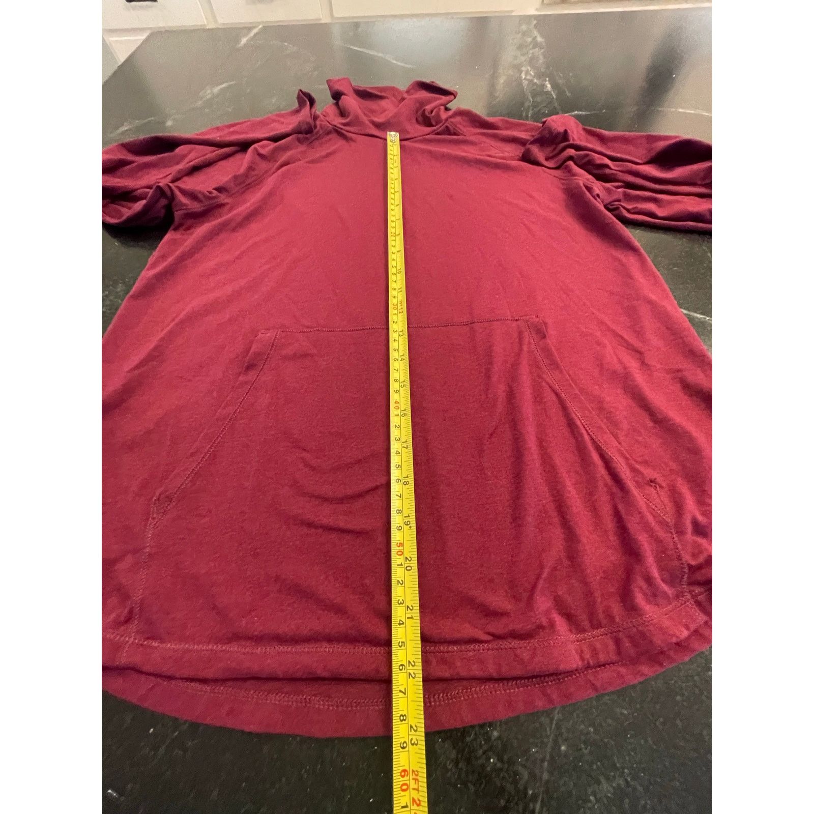 Eddie Bauer Eddie Bauer maroon Active Funnel neck (athleisure) top LG Size L / US 10 / IT 46 - 8 Thumbnail