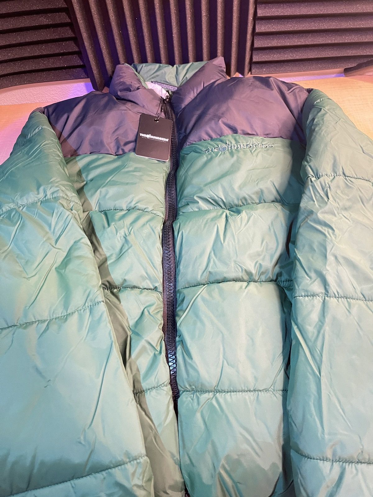 The Hundreds The Hundreds Padded Zip Jackets (L, Green) Size US L / EU 52-54 / 3 - 3 Thumbnail