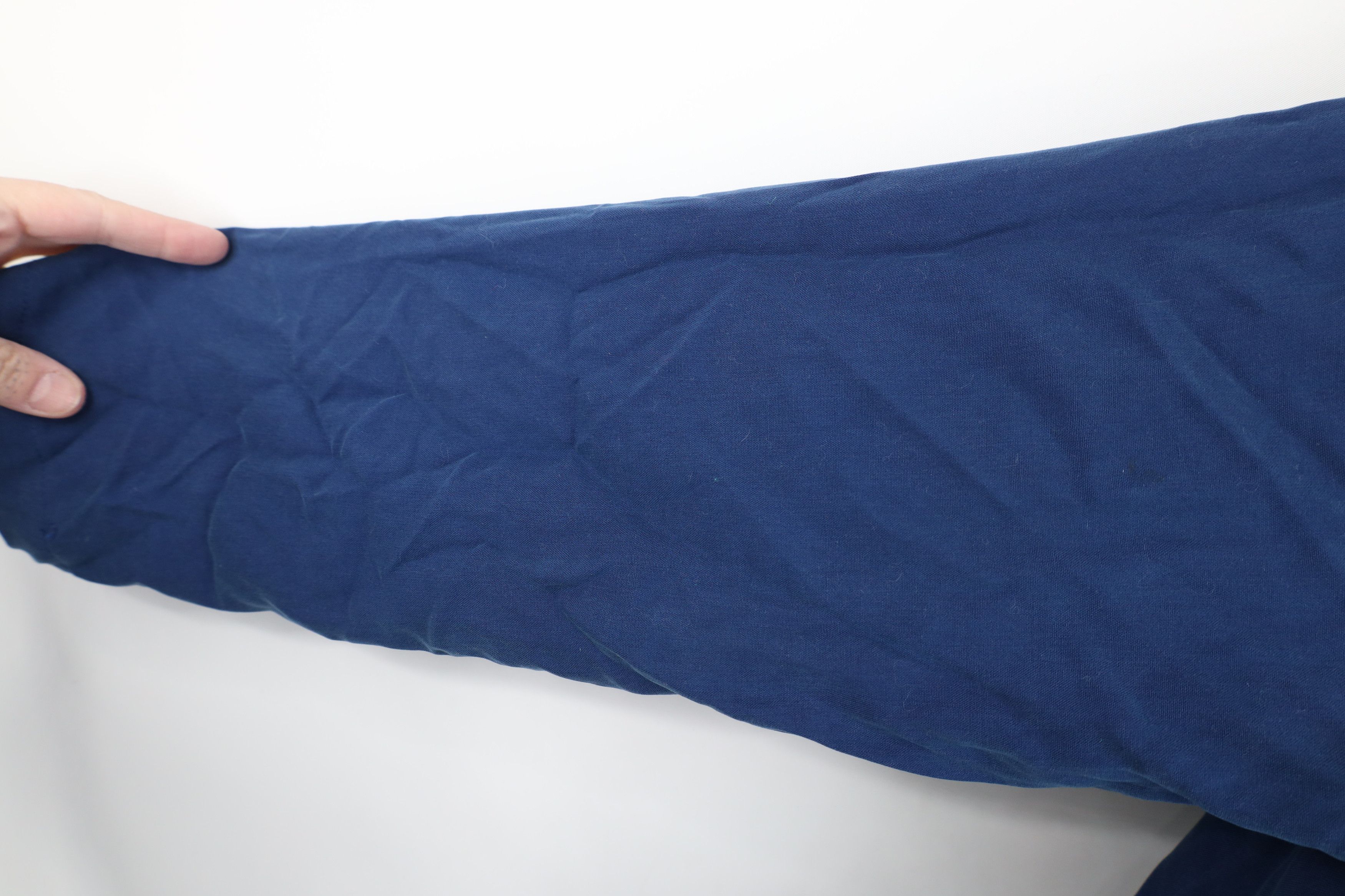 Vintage Vintage 90s Streetwear Oversized Silk Button Shirt Blue Size M / US 6-8 / IT 42-44 - 8 Thumbnail