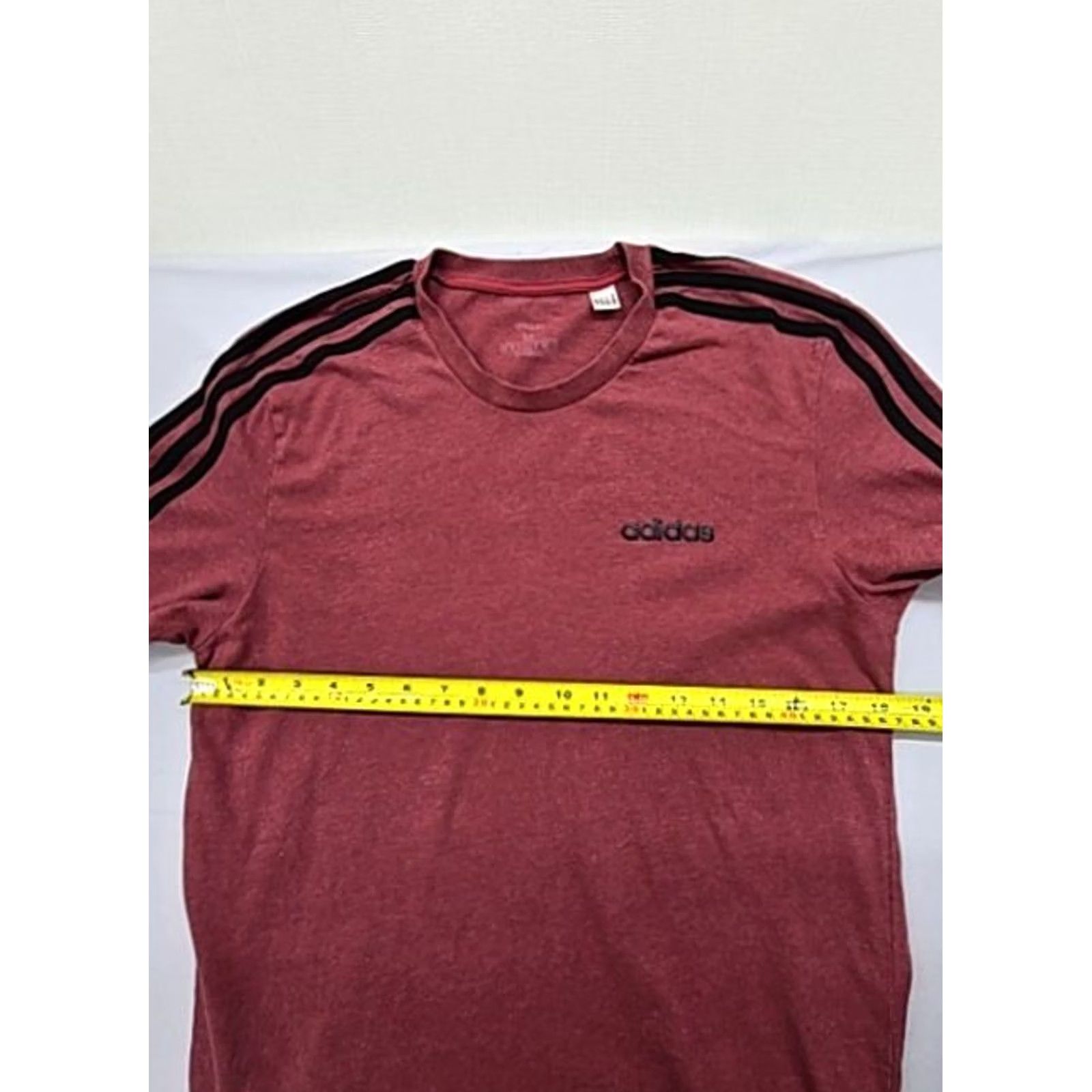 Adidas Adidas Men’s Burgundy 3 Stripes T-Shirt M Short Sleeve Crew Regular Mens Size US M / EU 48-50 / 2 - 7 Thumbnail