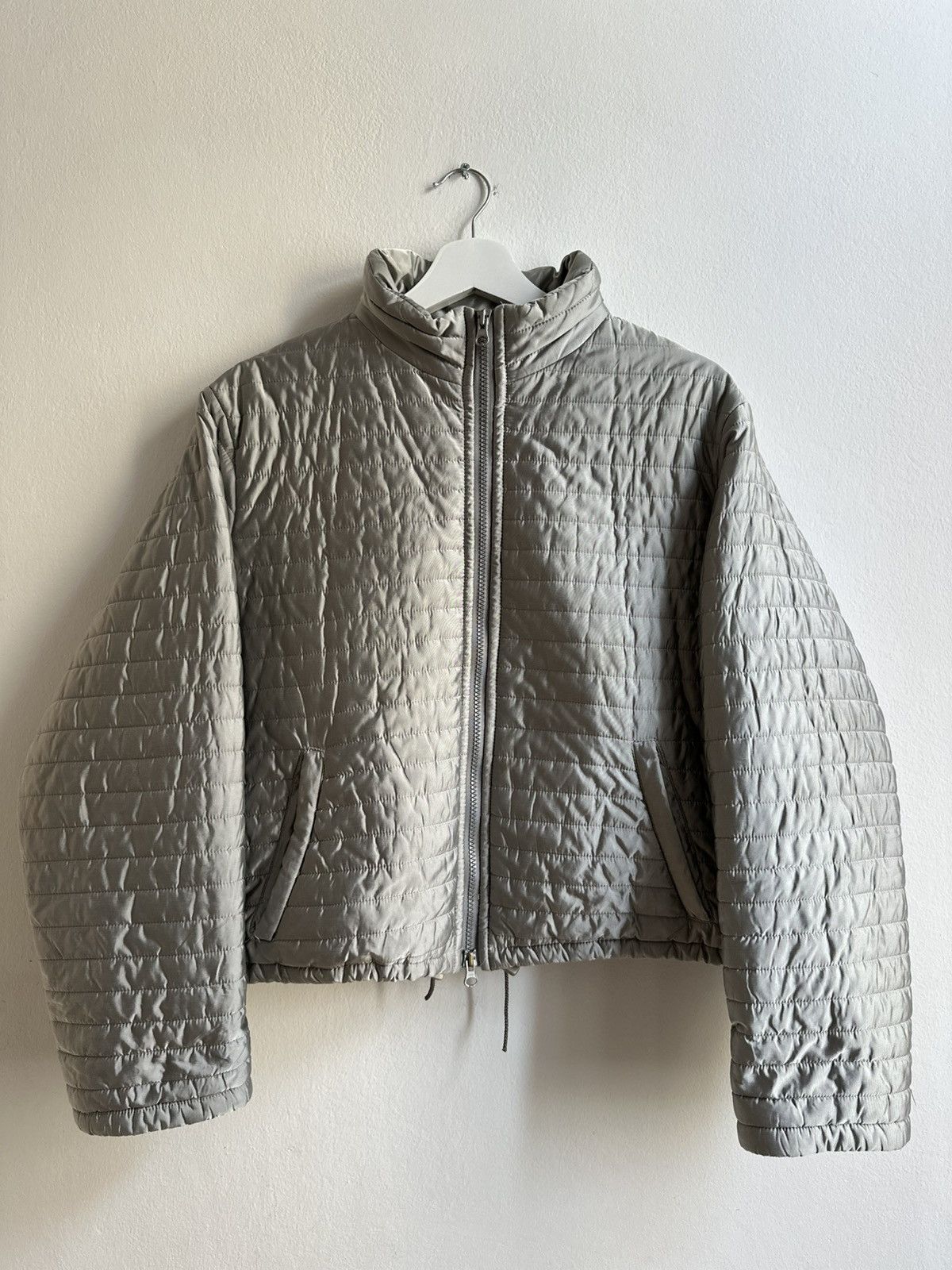 Giorgio Armani Armani Vintage 90s Cropped Unisex Silver Jacket Size M / US 6-8 / IT 42-44 - 8 Thumbnail