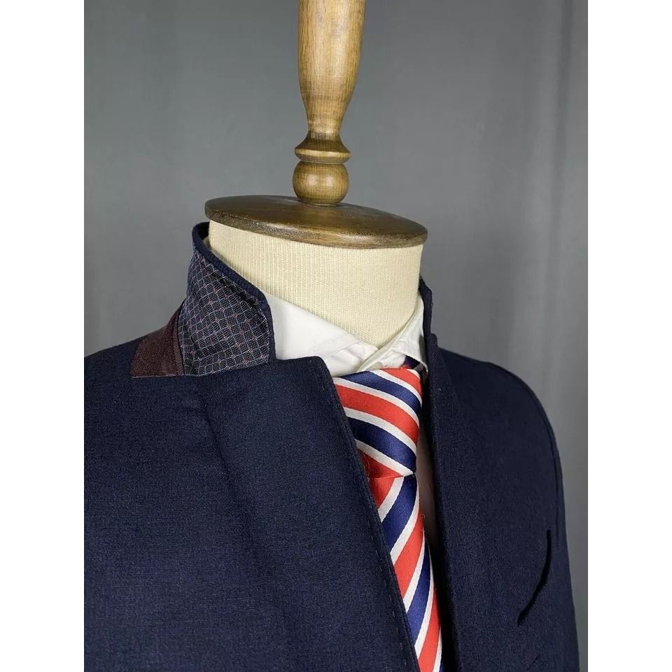Ted Baker MINT! Ted Baker Men's Blue Wool Blazer Sportcoat Jacket Size Size 48R - 5 Thumbnail