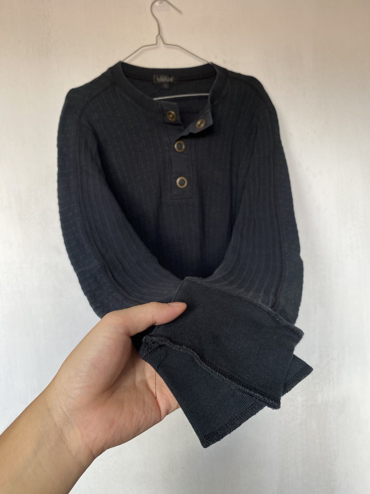 If Six Was Nine × Japanese Brand × Le Grande Bleu (L.G.B.) Louis Chavlon Big Button Longsleeve Rick Owens Style Size US M / EU 48-50 / 2 - 3 Thumbnail