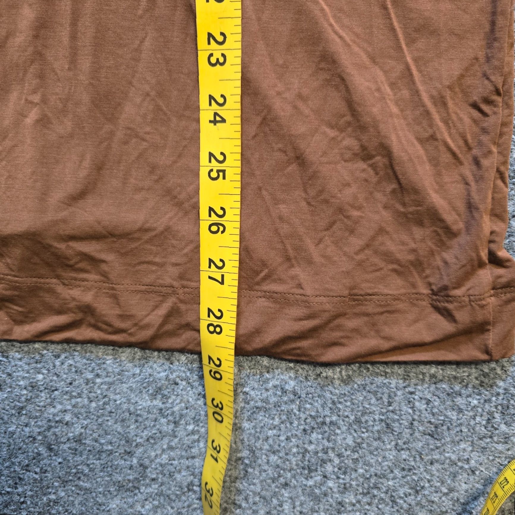 Commando Commando Top Womens Medium Brown Long Sleeve Stretch Casual Jersey V-Neck T-Shirt Regular Cap Sleeve - Womens Size M / US 6-8 / IT 42-44 - 6 Thumbnail