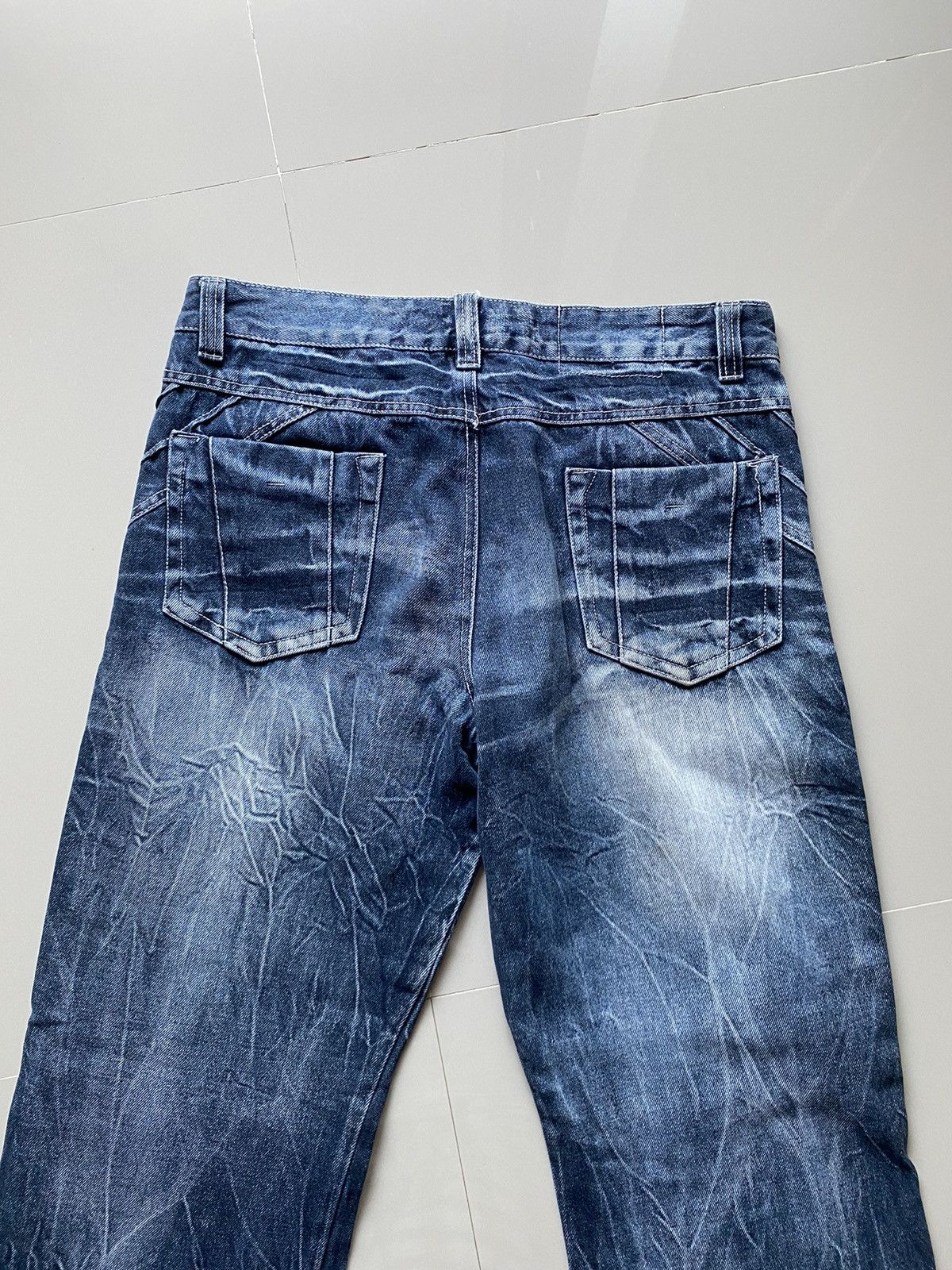 Hysteric Glamour 🔥 Rare Design Japanese Fading Blue Pants Unique Jeans Size US 35 - 5 Thumbnail