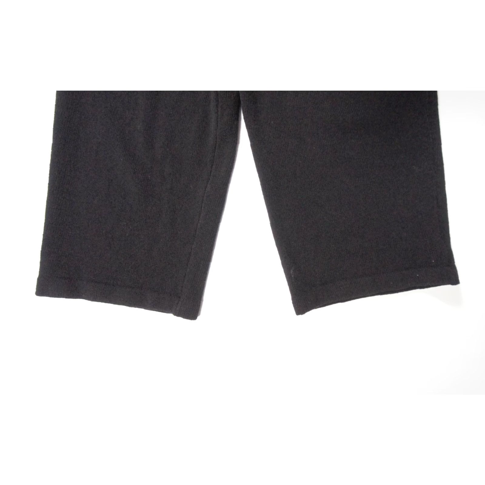 St. John Vintage St. John Women's Pants Size 10 Black Cropped Knit Pleated Wide Leg Elastic Waist Size 32" / US 10 / IT 46 - 3 Thumbnail