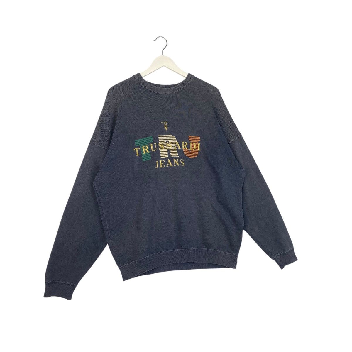 Vintage Vintage Trussardi Jeans Crewneck Sweatshirt Gray Size US L / EU 52-54 / 3 - 3 Thumbnail