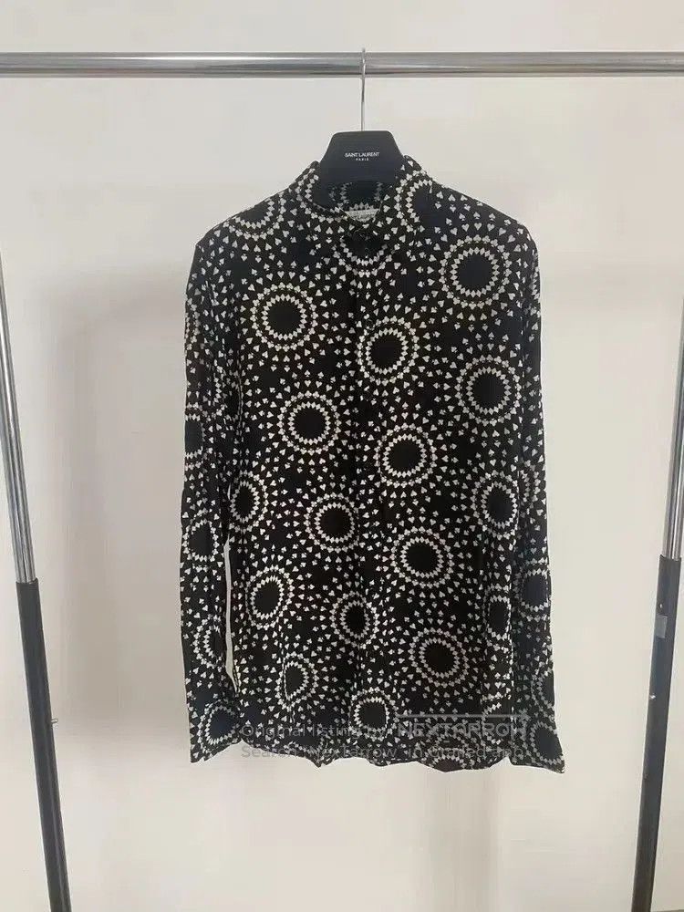 Saint Laurent Paris Sz 38 Saint Laurent Paris by Hedi 16AW Poker Pattern Shirt. Size US S / EU 44-46 / 1 - 1 Thumbnail
