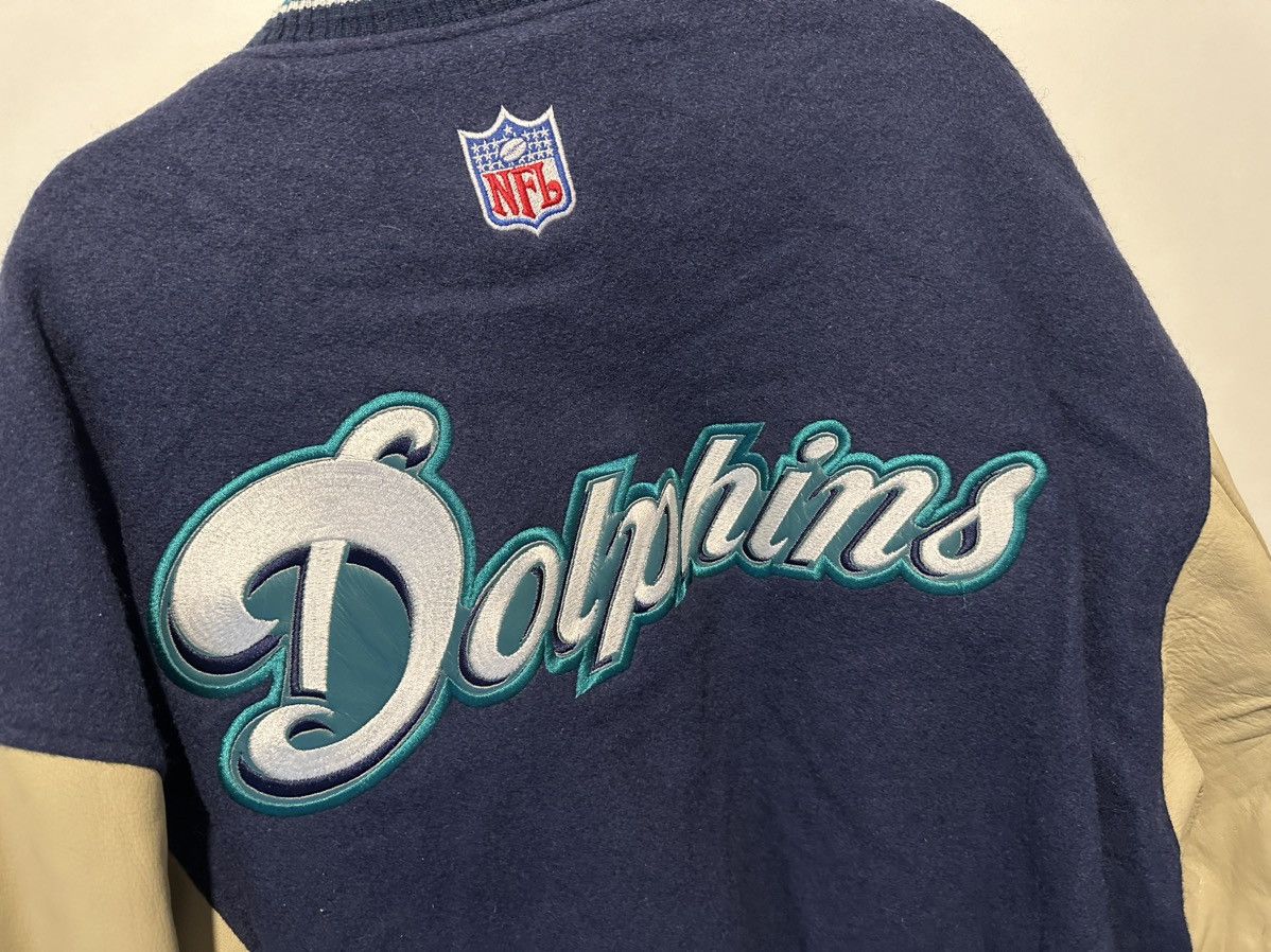 Nike Nike Lederjacke Miami Dolphins Size XL Leather Jacket Size US XL / EU 56 / 4 - 16 Thumbnail