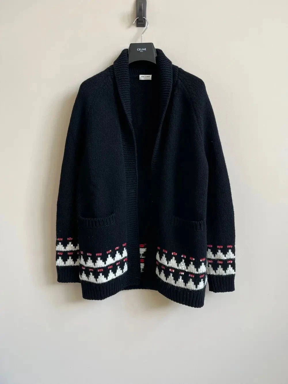 Saint Laurent Paris o1rshd1 Q:2 / Sequence Cardigan in Black Size US S / EU 44-46 / 1 - 1 Thumbnail