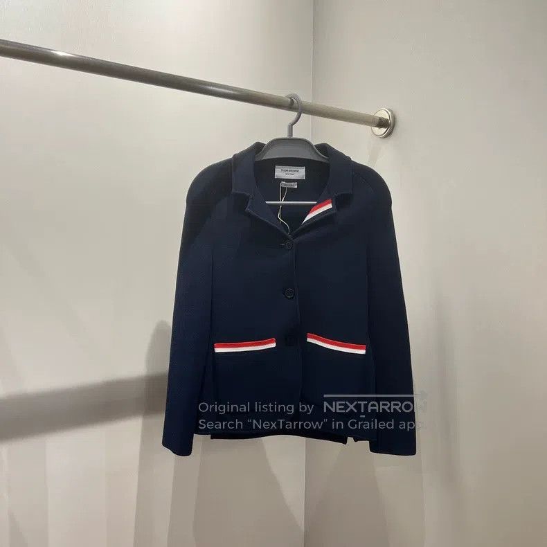 Thom Browne Thom Browne Striped Single Breasted Collar Knit Sweater Size XS / US 0-2 / IT 36-38 - 1 Thumbnail