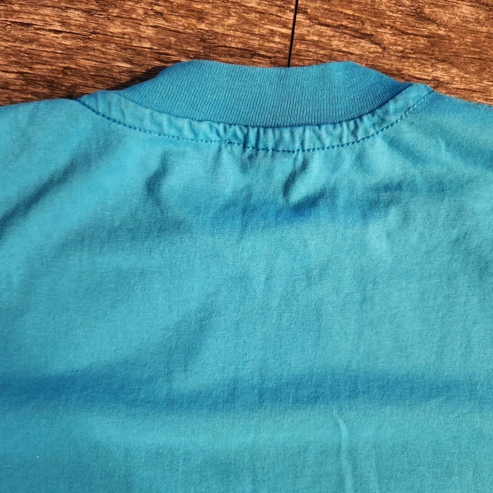 Hanes VINTAGE Hanes Heavyweight 50/50 T-Shirt Tee Teal Blue Medium Single Stitch Shirt Adult M Blue 90s USA Mens Womens Size US M / EU 48-50 / 2 - 5 Thumbnail