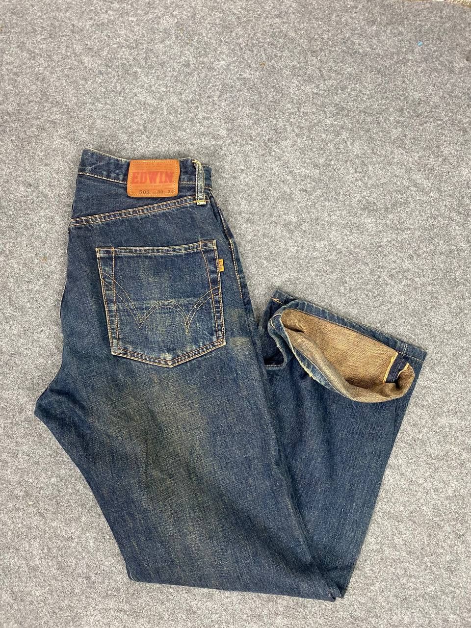 Edwin vintage edwin 505 rusty selvedge denim nice design Size US 31 - 1 Thumbnail