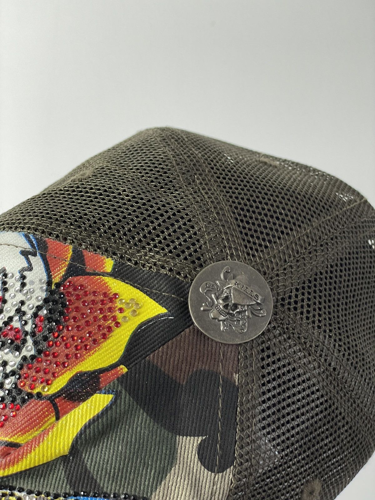 Ed Hardy × Vintage 🔥RARE🔥 Ed Hardy Camo Trucker Vintage Size ONE SIZE - 7 Thumbnail