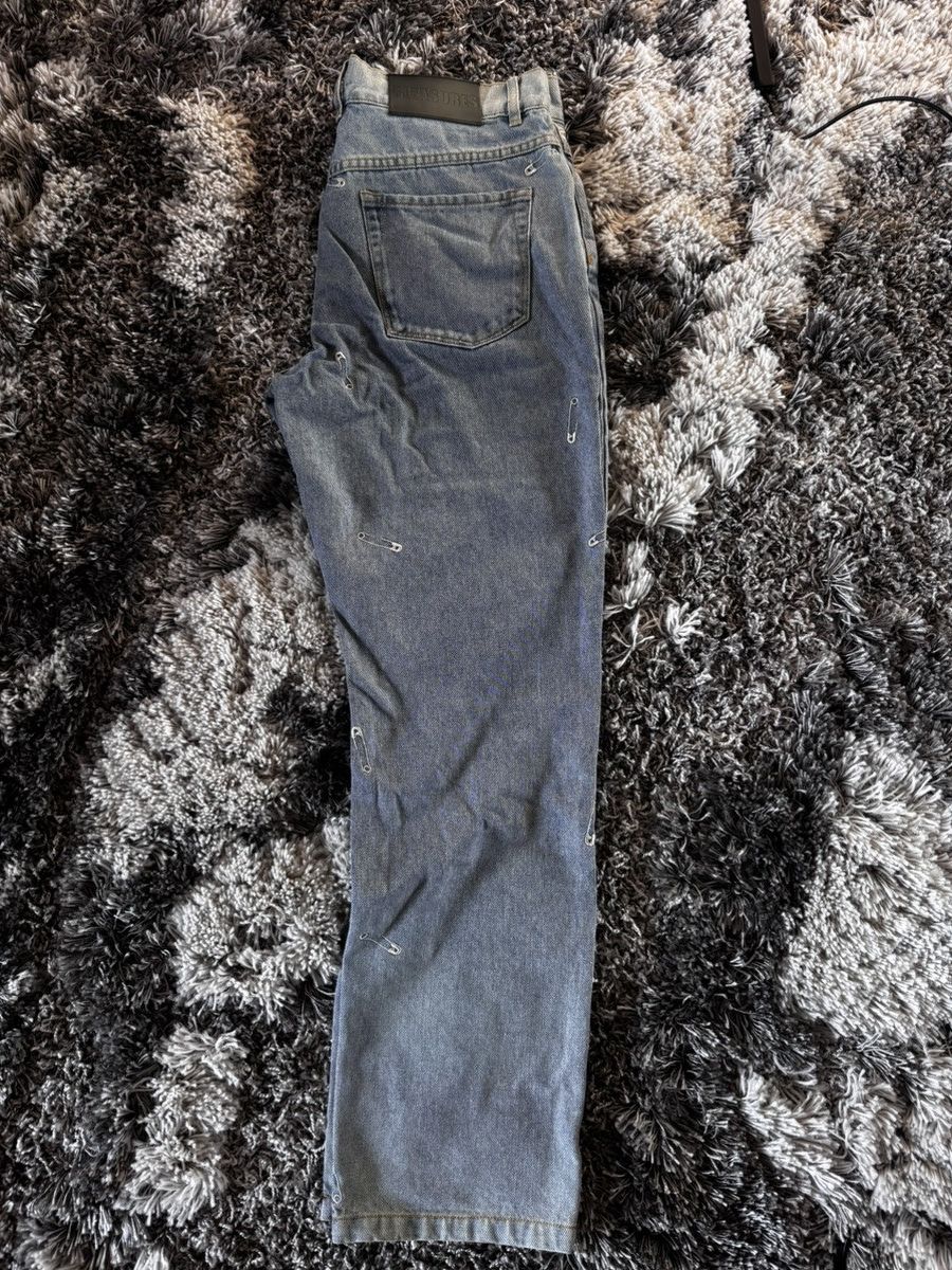 Pleasures Pleasures safety pin embroidered jeans Size US 32 / EU 48 - 4 Thumbnail