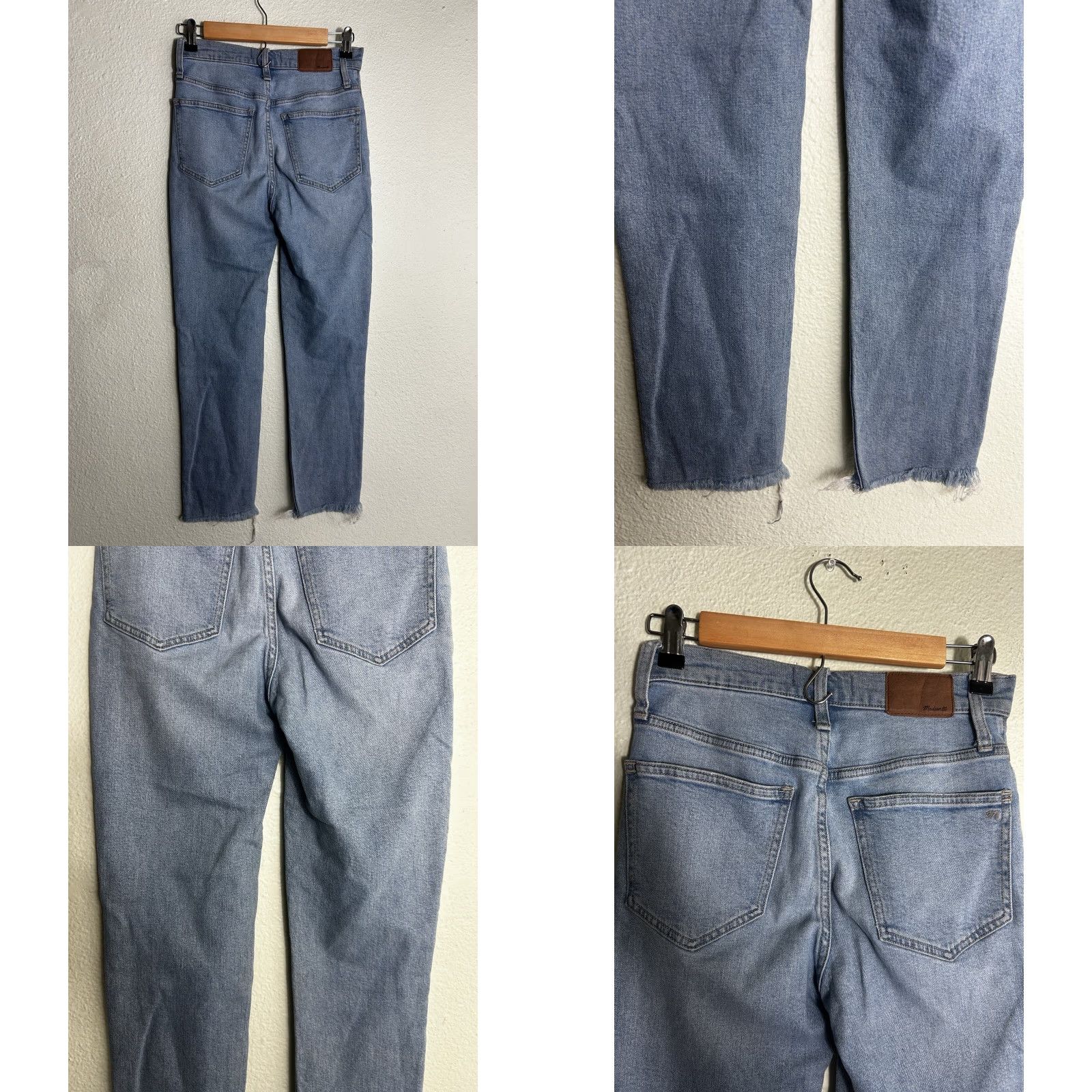 Madewell Madewell Womens Jeans Light Wash Vintage 24x27 Raw Hem Straight 24 25in Blue Size 42" / US 20 - 8 Thumbnail