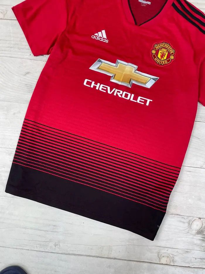 Adidas Adidas Manchester United 2018 2019 Home Soccer Shirt Jersey Size US L / EU 52-54 / 3 - 3 Thumbnail