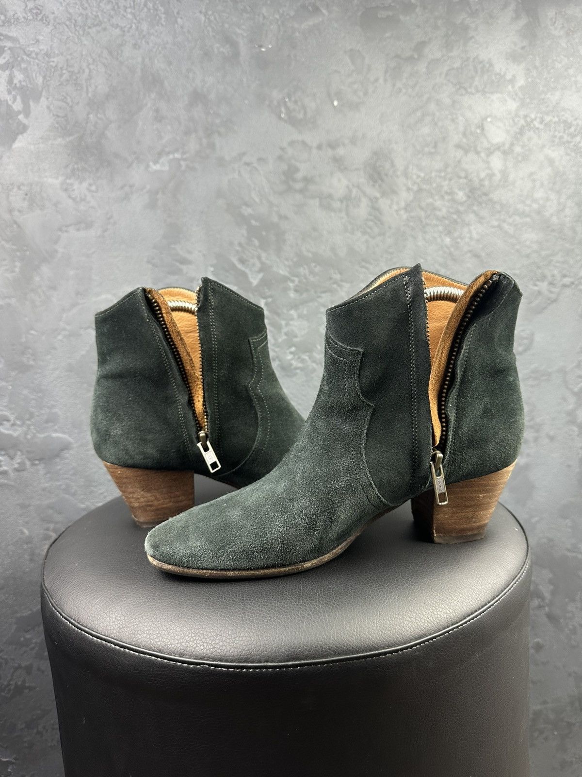 Designer × Isabel Marant × Isabel Marant Etoile ISABEL MARANT Dicker Suede Ankle Boots Size US 7 / IT 37 - 8 Thumbnail
