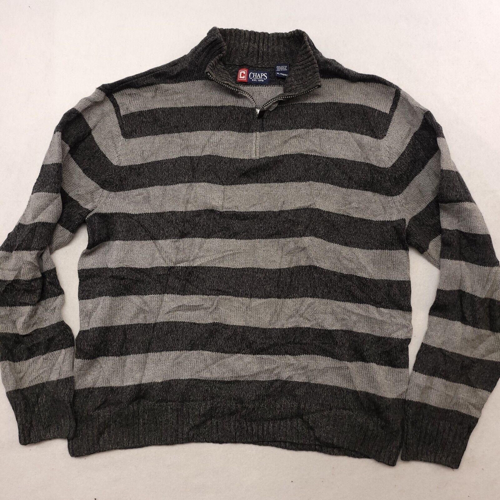 Chaps Chaps Pullover Sweater Mens Size Extra Large XL Gray Black Size US XL / EU 56 / 4 - 2 Thumbnail