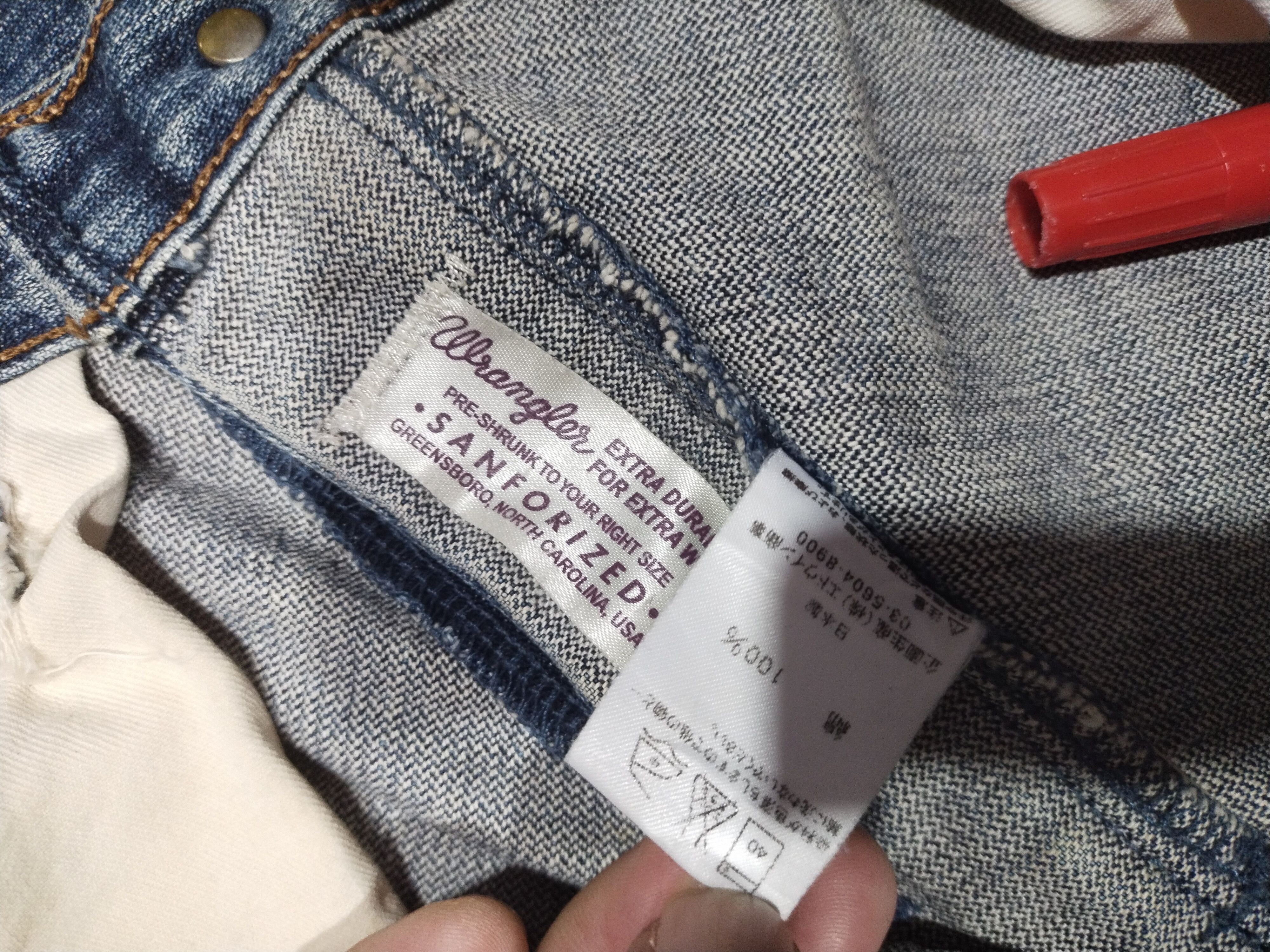 Japanese Brand × Vintage × Wrangler Jeans Wrangler Sanforized, Greensboro Sz 32"31" Size US 32 / EU 48 - 20 Thumbnail