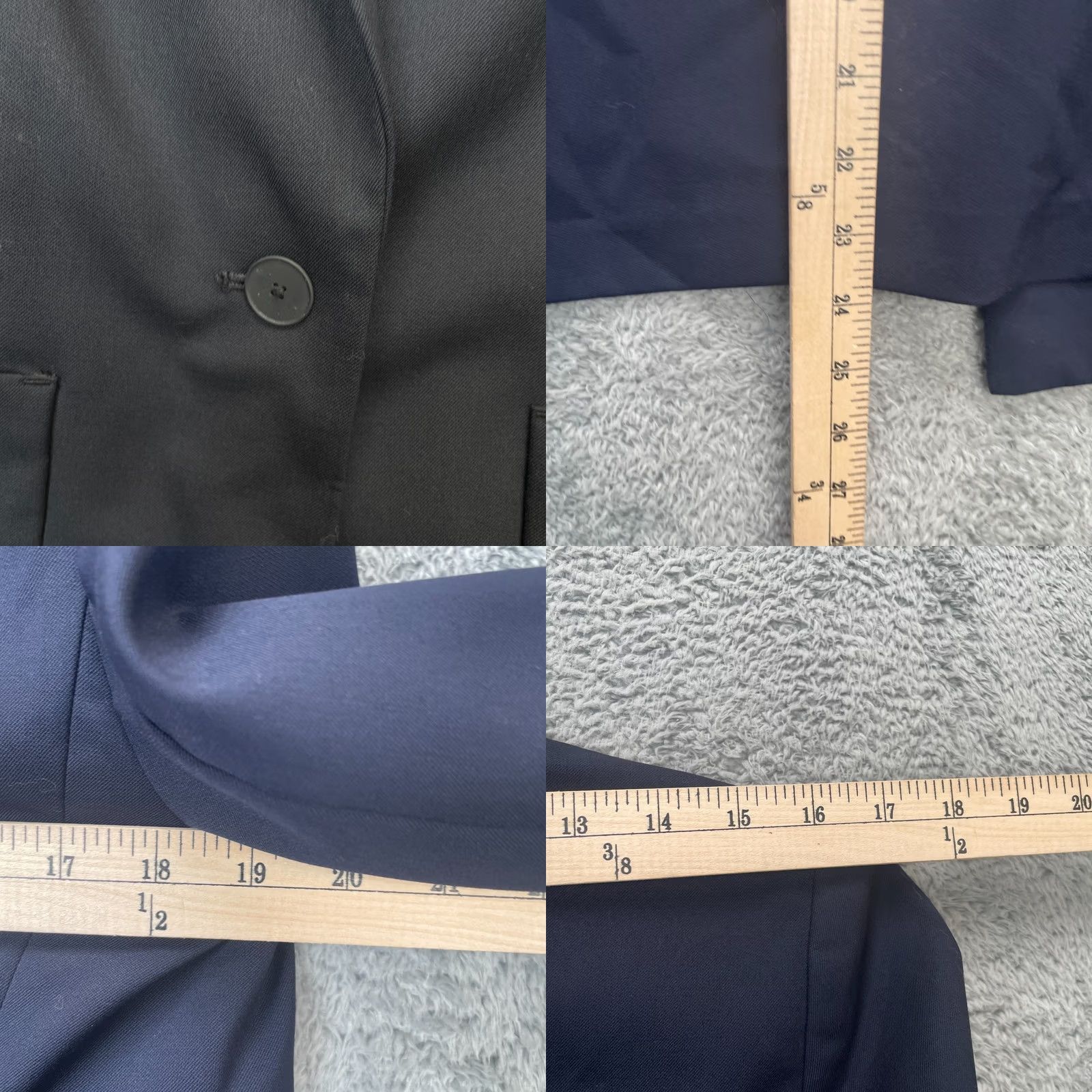 Gap Gap Blazer Jacket Womens 8 Blue Wool Blend Short Sleeve Button Office Dressy Casual Formal Size M / US 6-8 / IT 42-44 - 8 Thumbnail