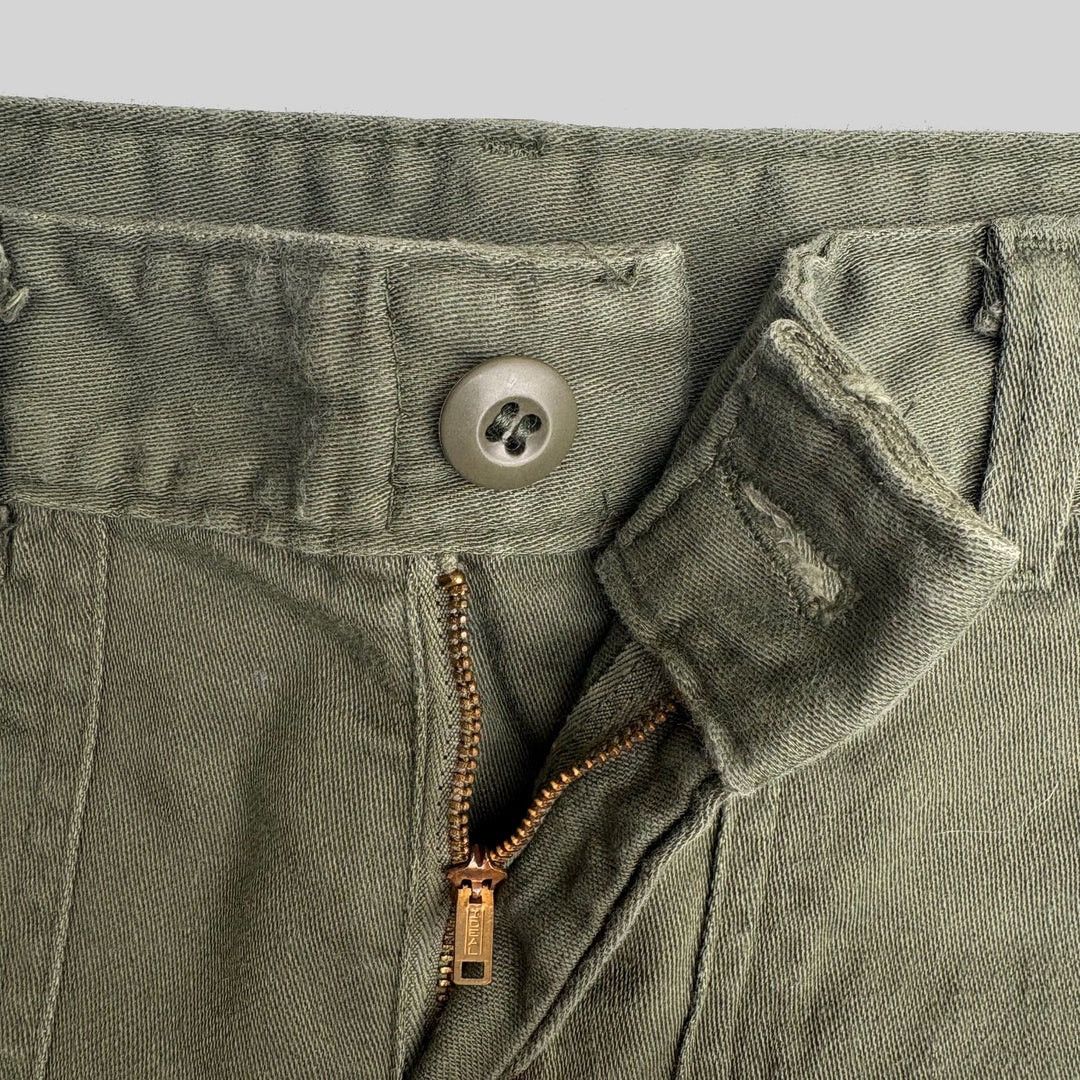 Vintage US Army 1970 70s Vintage OG 107 W28 L32 USA Fatigue Trousers Size US 28 / EU 44 - 5 Thumbnail