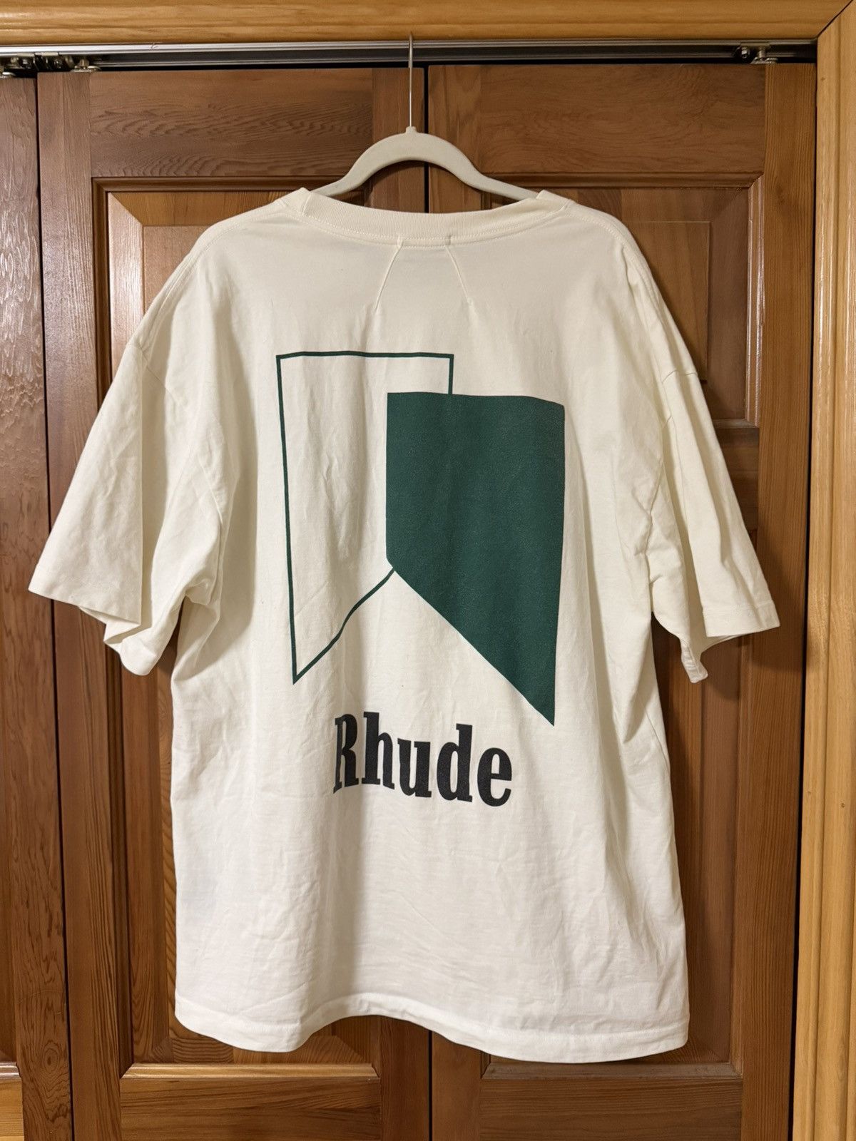 Rhude Rhude Track Logo Tee ‘Vintage White’ Size US L / EU 52-54 / 3 - 3 Thumbnail