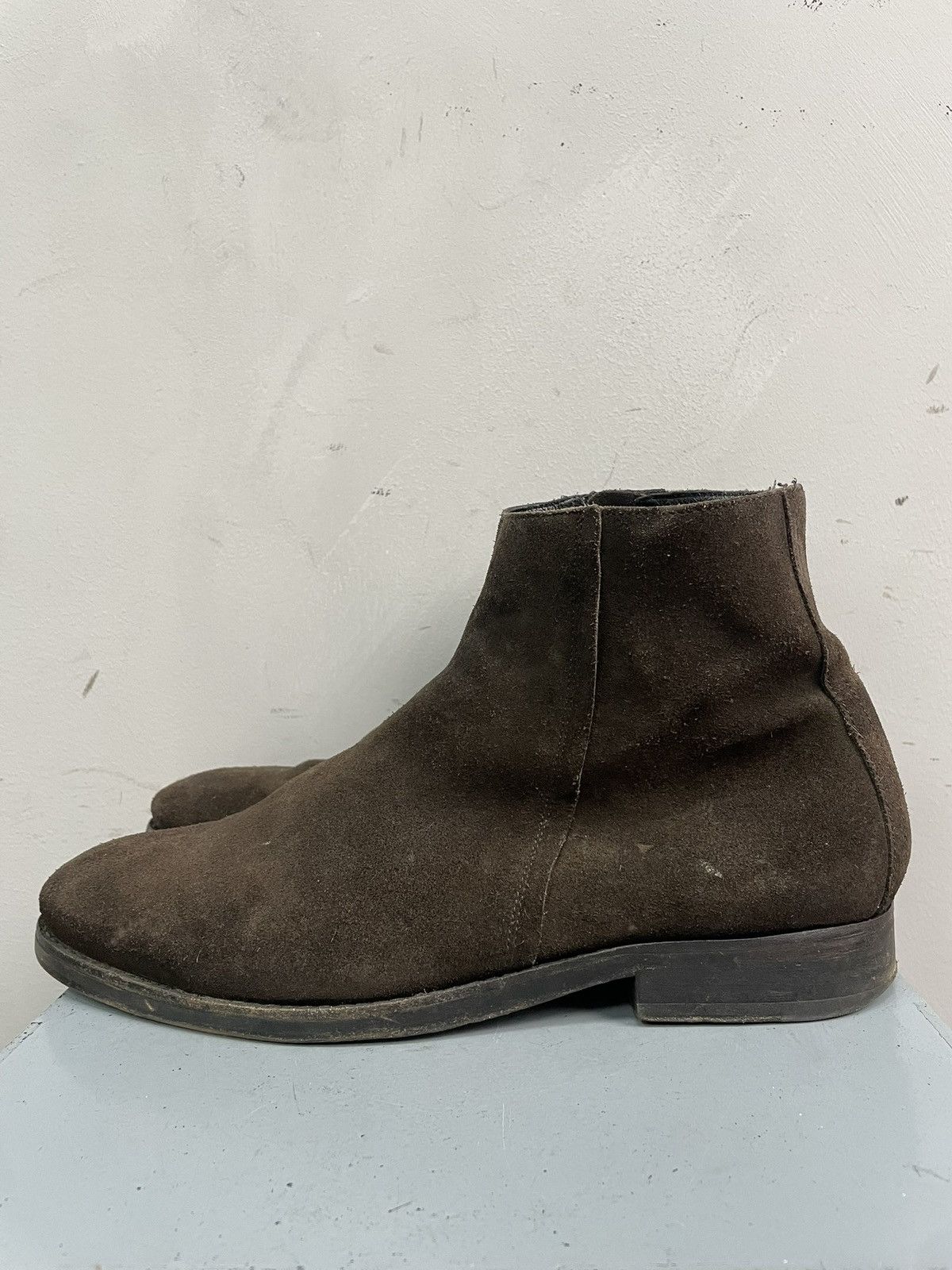 Allsaints All Saints Brown Suede Chelsea Ankle Boots guidi style Y2K Size US 12 / EU 45 - 6 Thumbnail