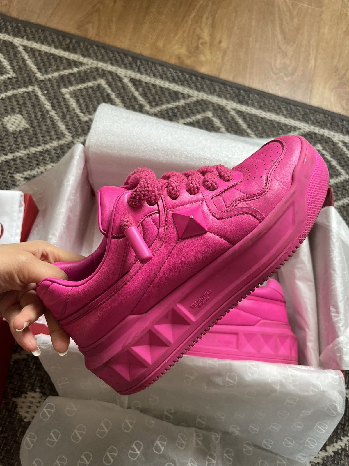 Valentino Valentino Pink PP One Staud Trainer Size US 7 / IT 37 - 9 Thumbnail