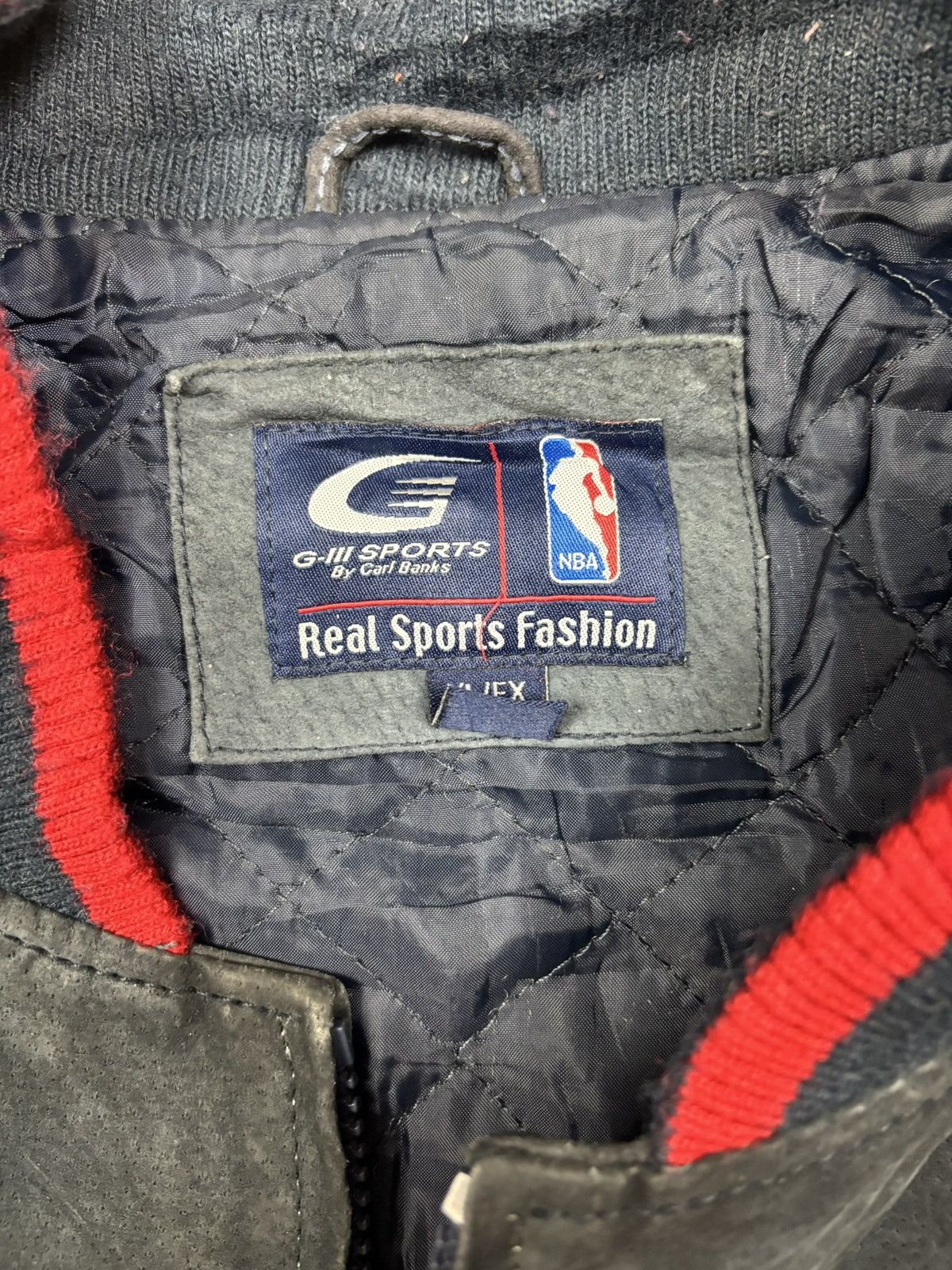 G-III Rare Vintage Detroit Pistons Leather Jacket G-III Carl Banks Size US XL / EU 56 / 4 - 3 Thumbnail