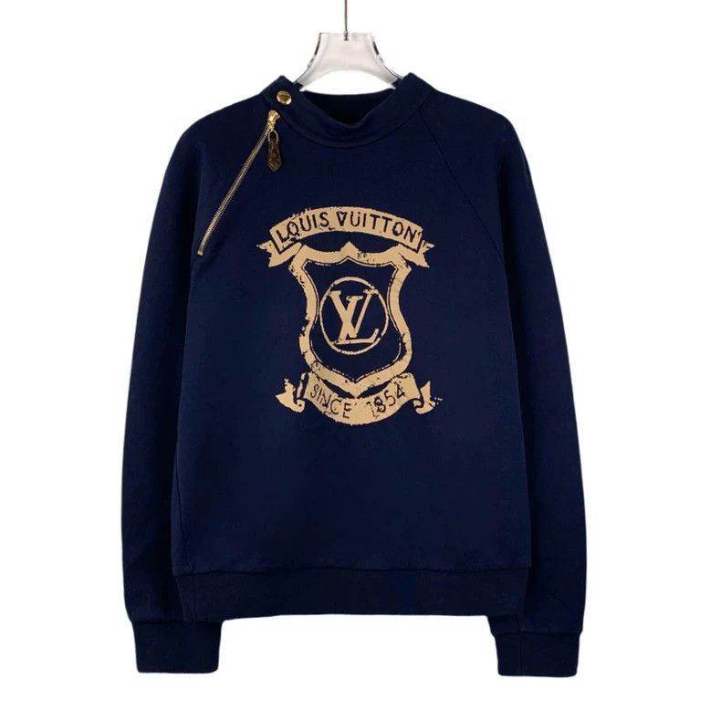Louis Vuitton Louis Vuitton 22 navy blue logo printed cotton crew neck l Size XXL / US 16-18 / IT 52-54 - 1 Thumbnail