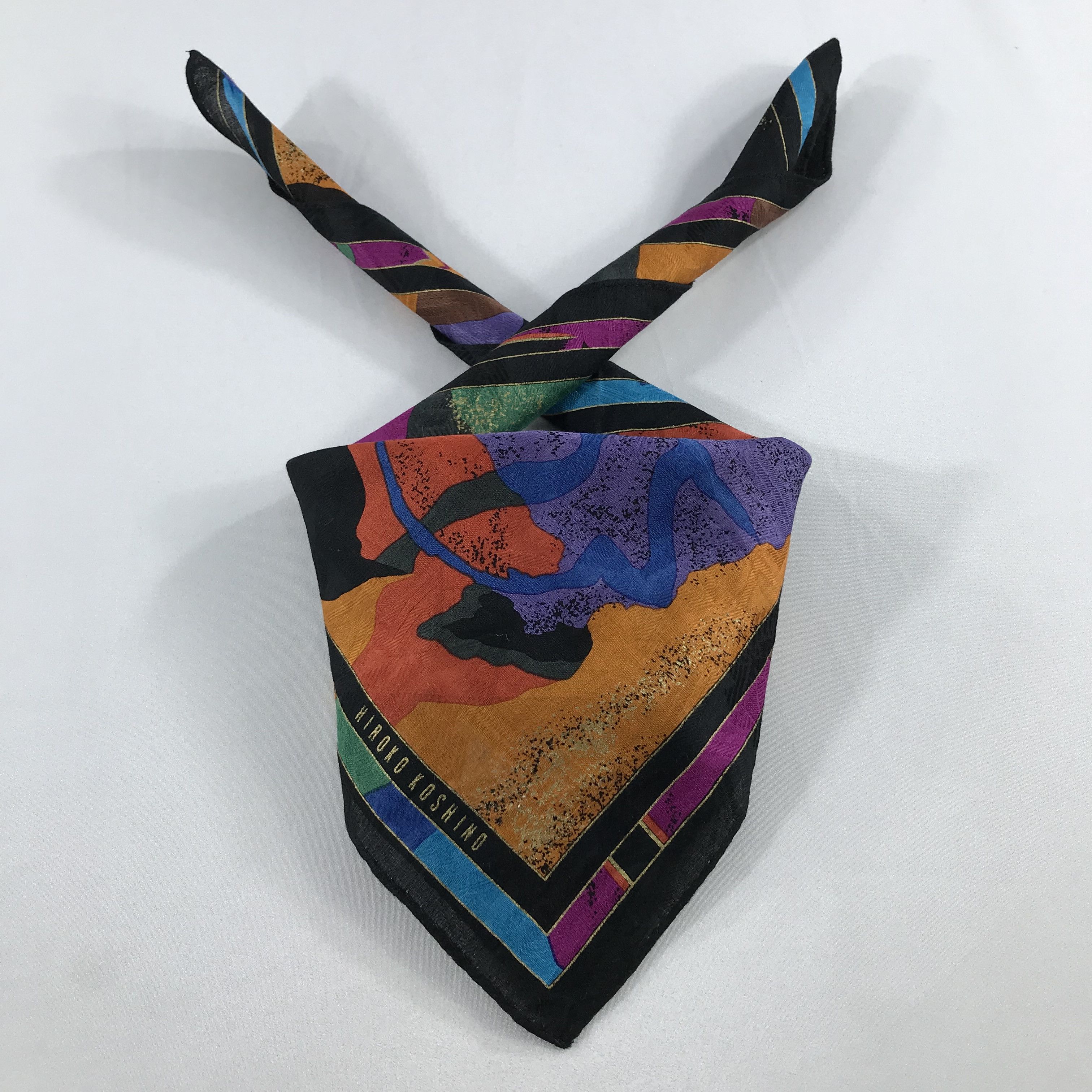 Hiroko Koshino Homme × Vintage Hiroko Koshino Bandana / Handkerchief / Neckerchief - S2492 Size ONE SIZE - 3 Thumbnail